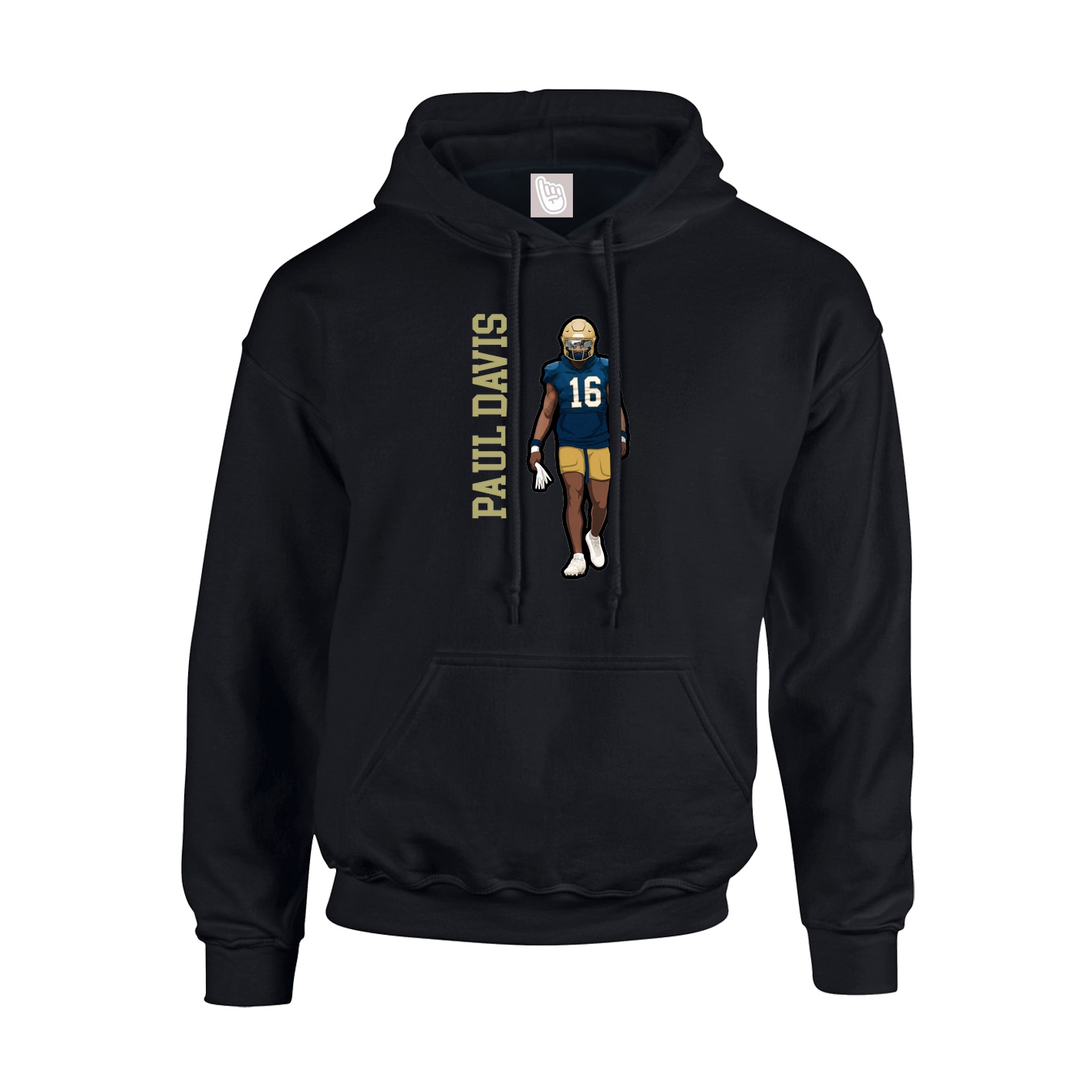 Youth Hoodie — Name Vertical in Black
