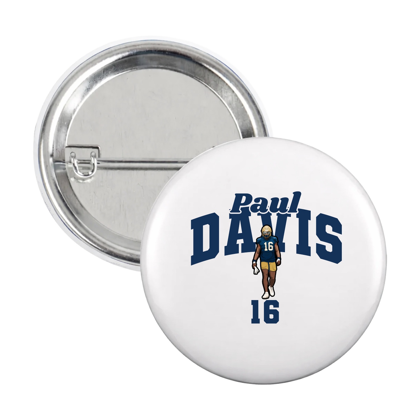 Game Day Button — Signature Arch in White
