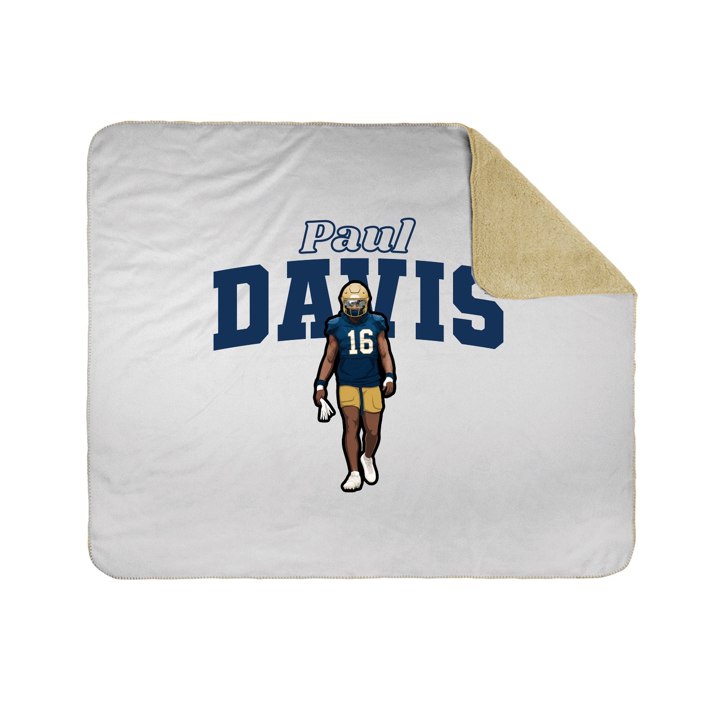 Throw Blanket — Name Arch in White