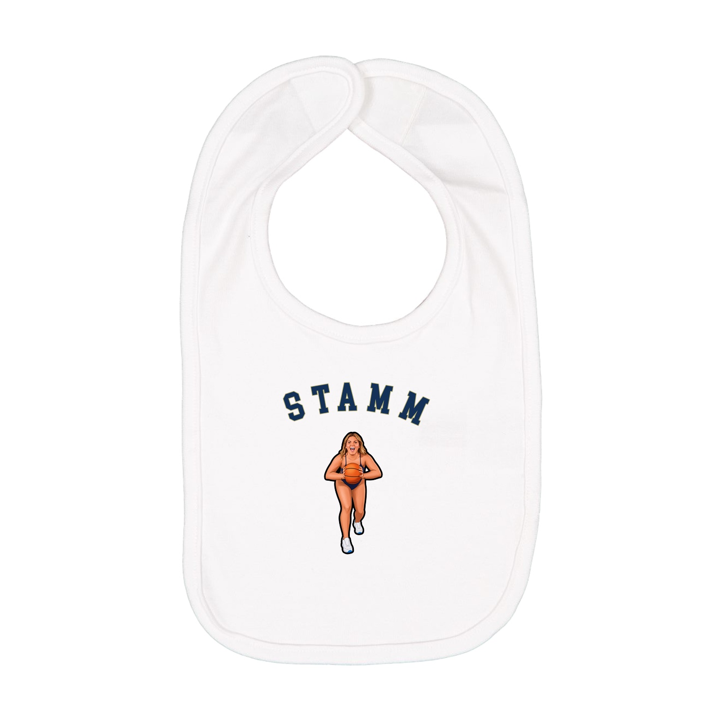 Infant Bib — Shirsey Arch in White