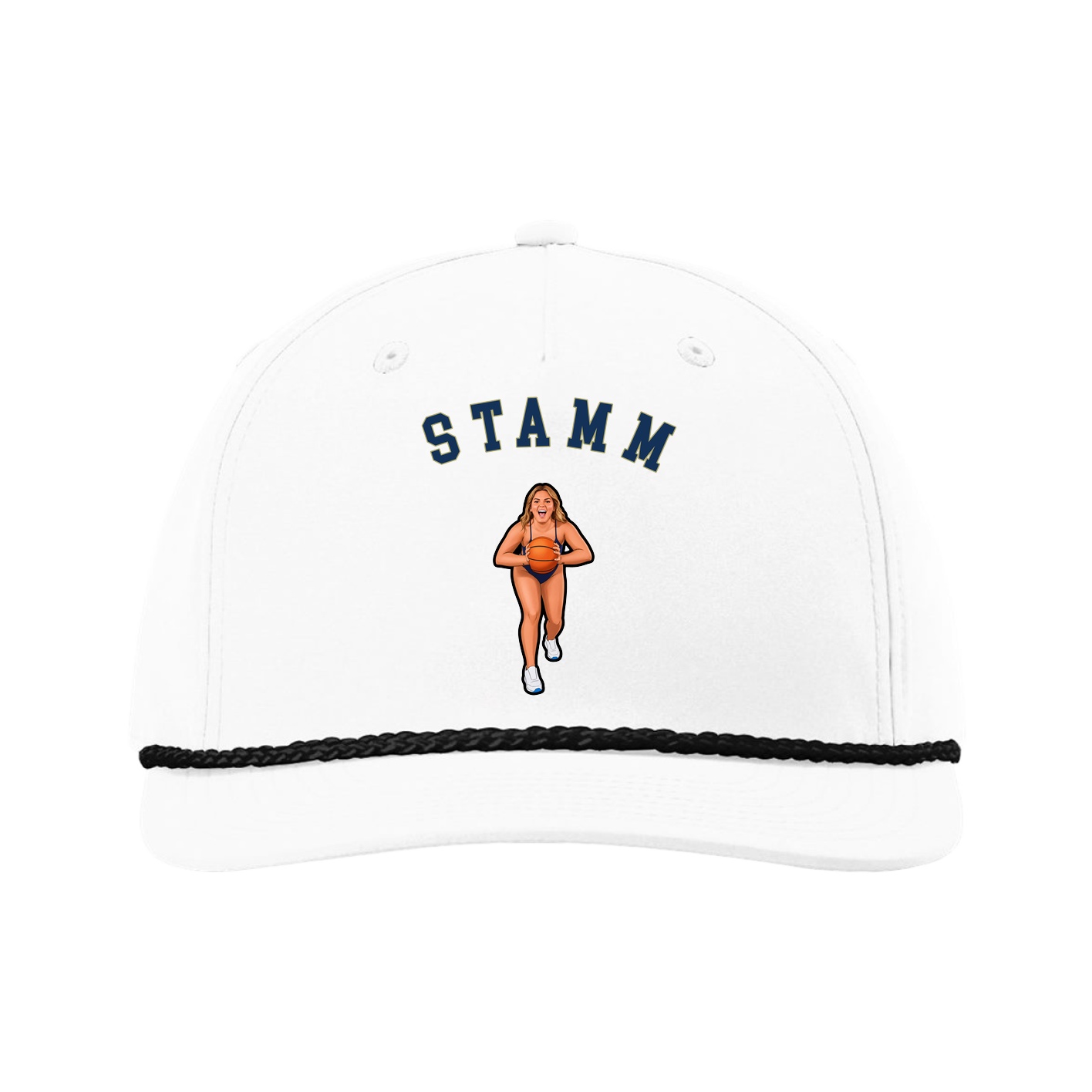 Five-Panel Classic Rope Cap — Shirsey Arch in White