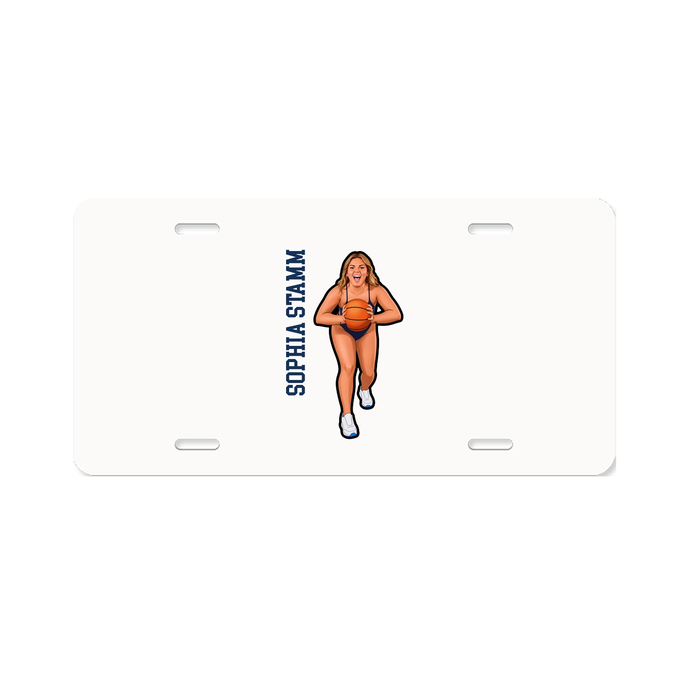 License Plate — Name Vertical in Classic