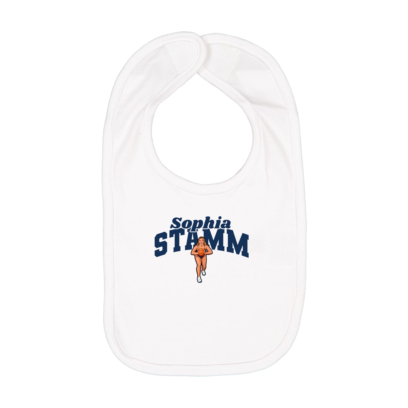 Infant Bib — Signature Arch in White
