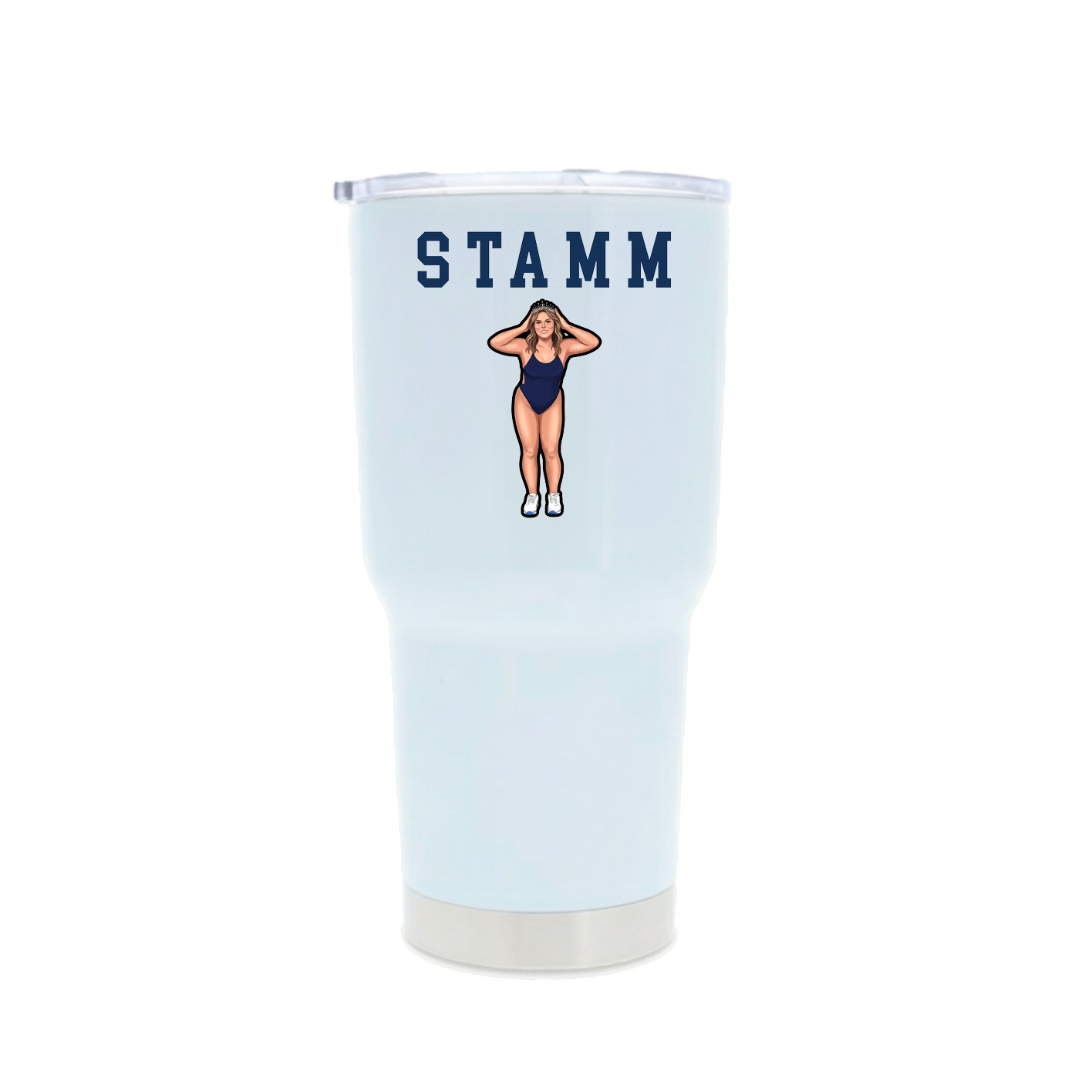 30oz Stainless Steel Tumbler — Shirsey in White