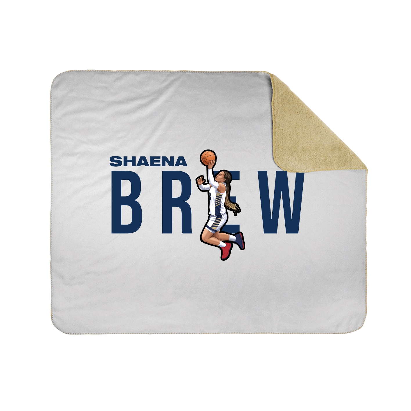 Throw Blanket — Player Name in White