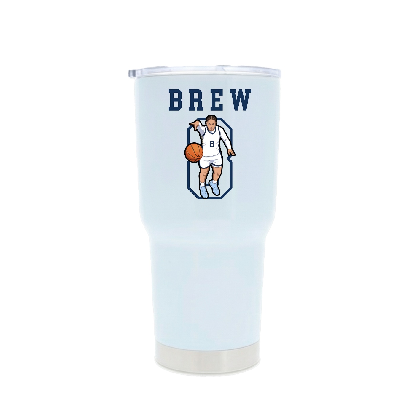 30oz Stainless Steel Tumbler — Shirsey in White