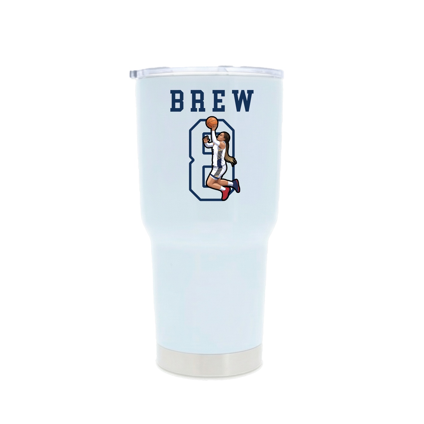 30oz Stainless Steel Tumbler — Shirsey in White