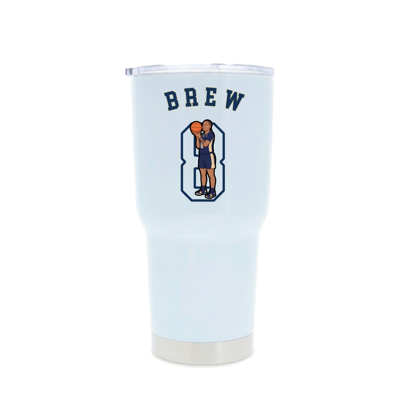 30oz Stainless Steel Tumbler — Shirsey Arch in White