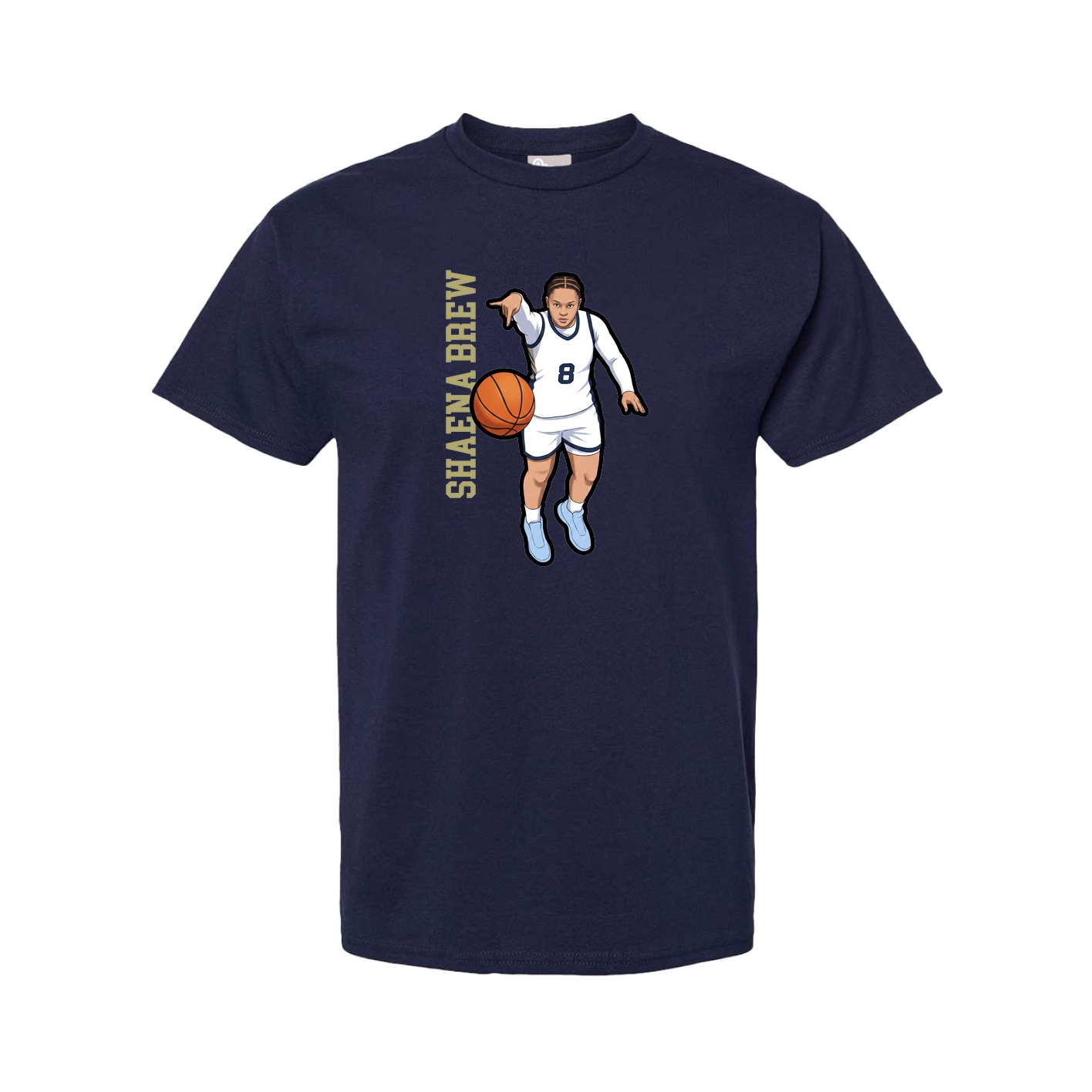 Youth Tee — Name Vertical in Navy
