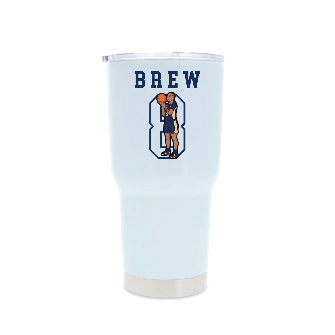 30oz Stainless Steel Tumbler — Shirsey in White