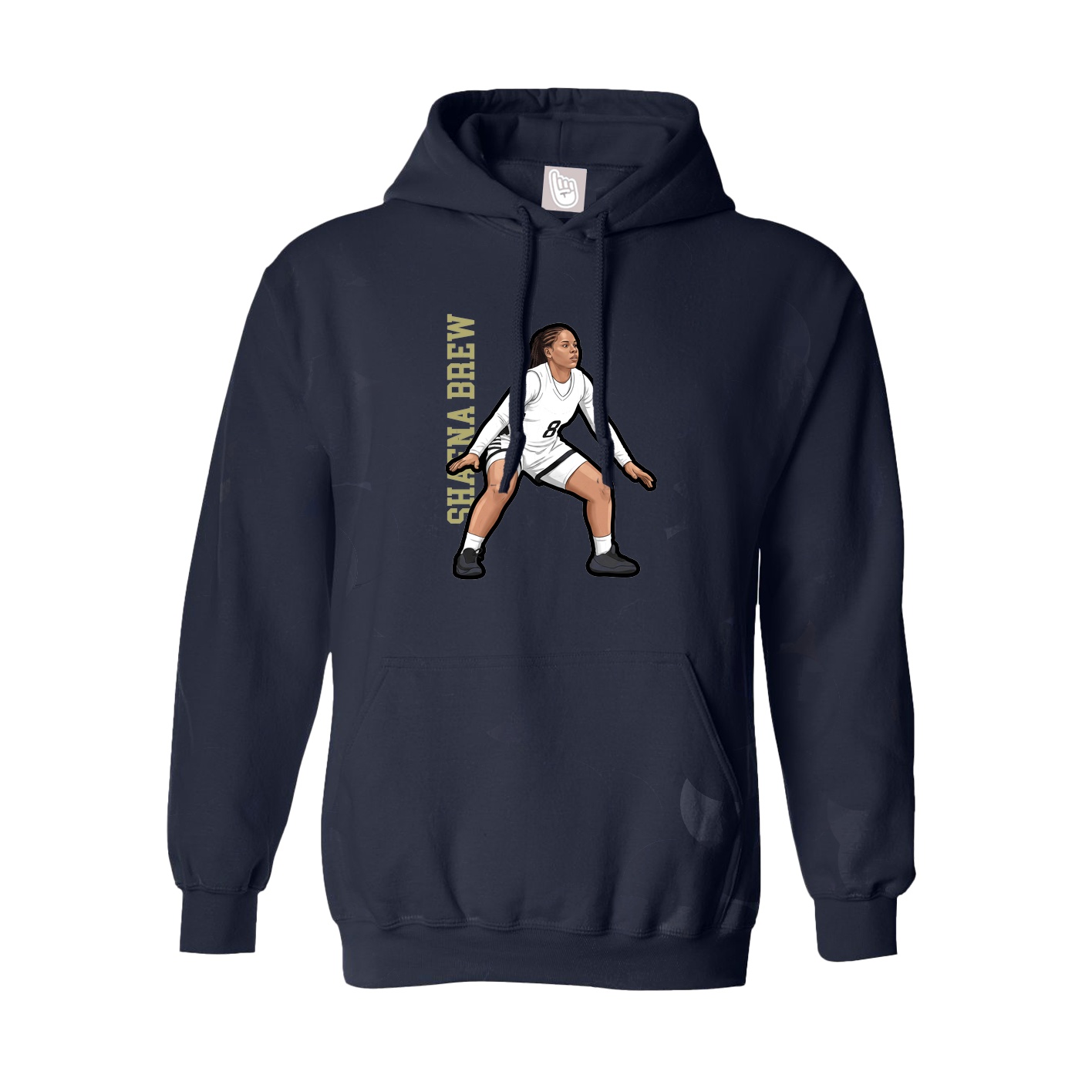 Youth Hoodie — Name Vertical in Navy
