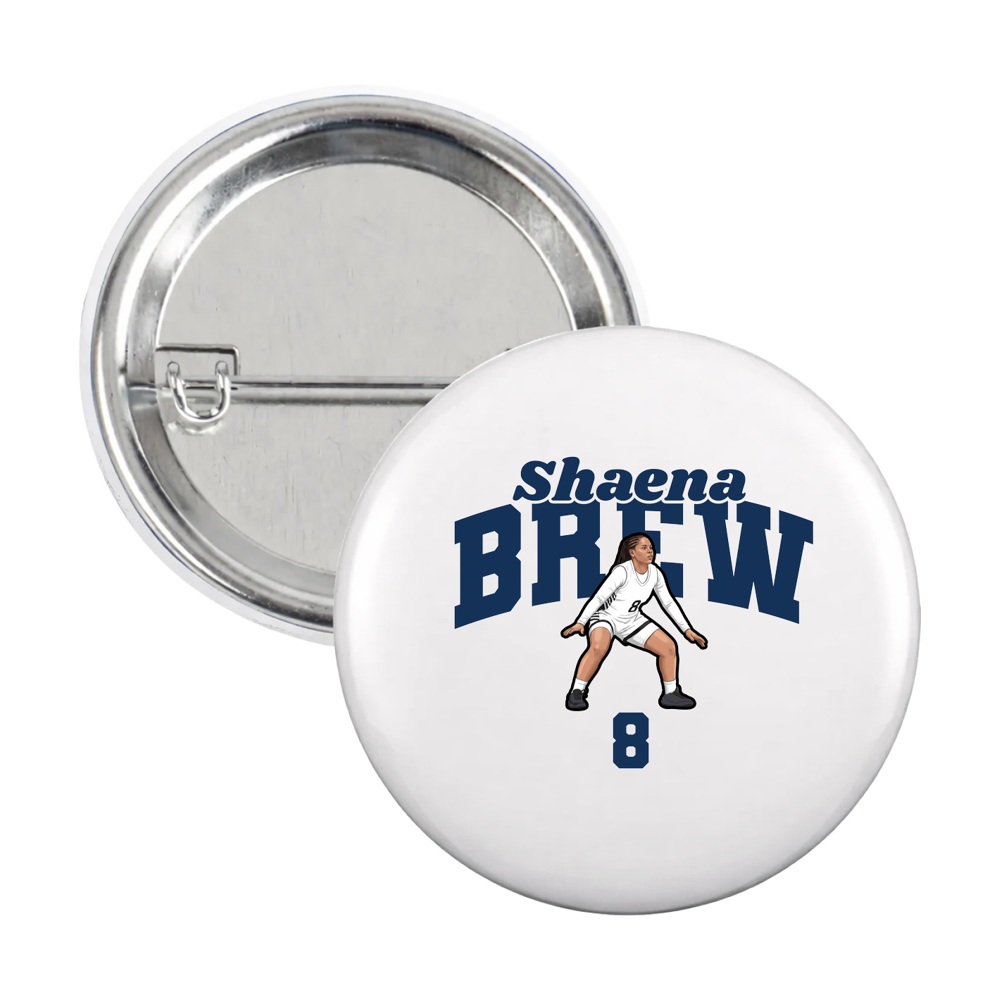 Game Day Button — Signature Arch in White
