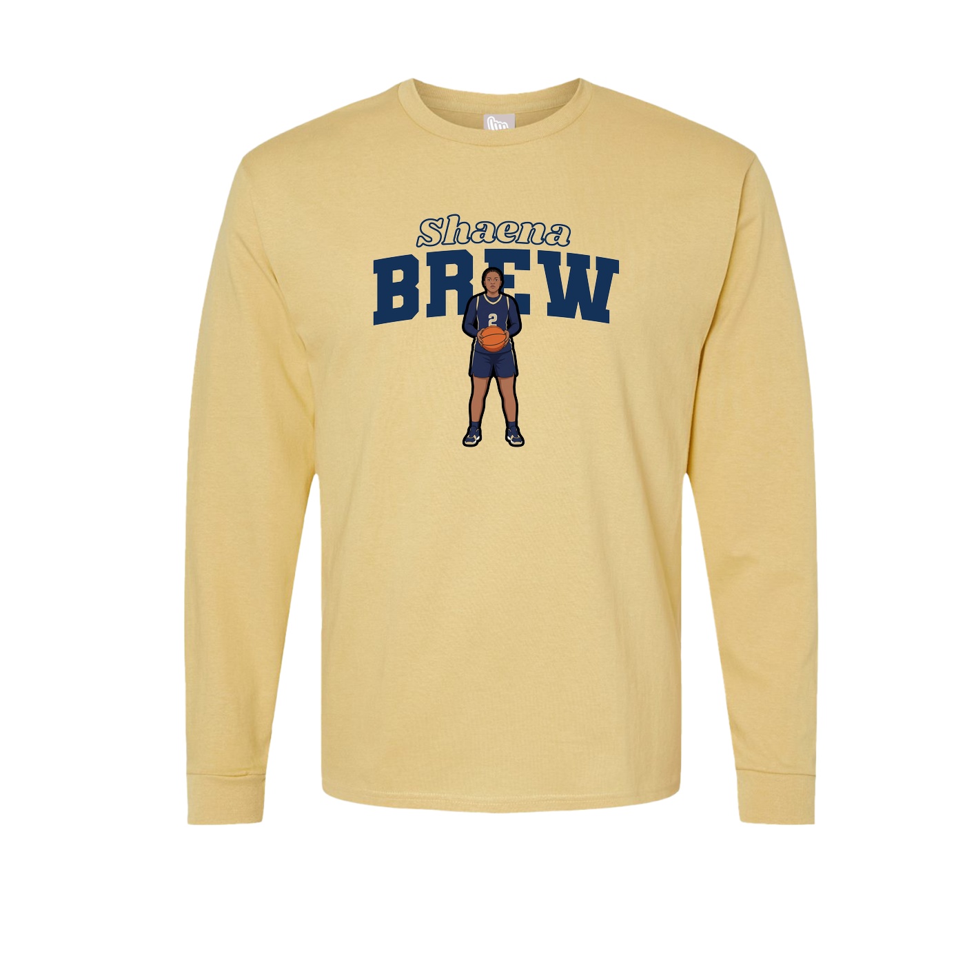 Long Sleeve Tee — Name Arch in Vegas Gold