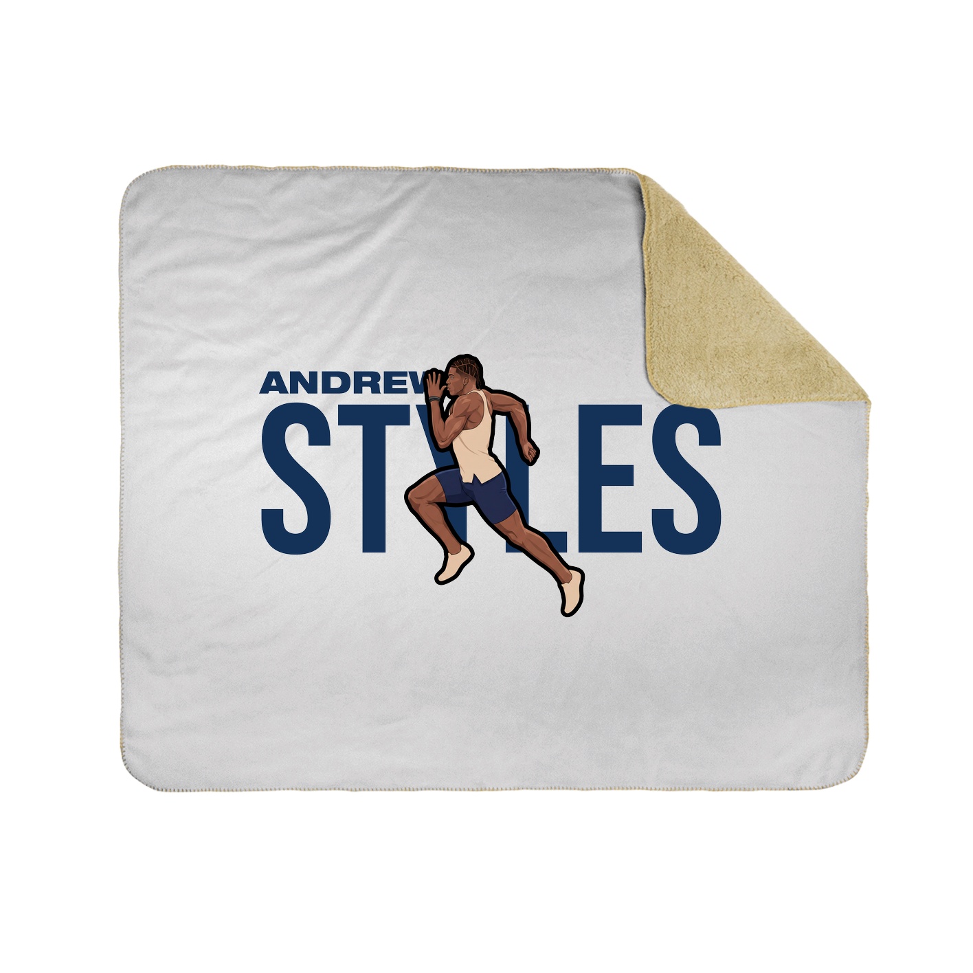 Throw Blanket — Player Name in White
