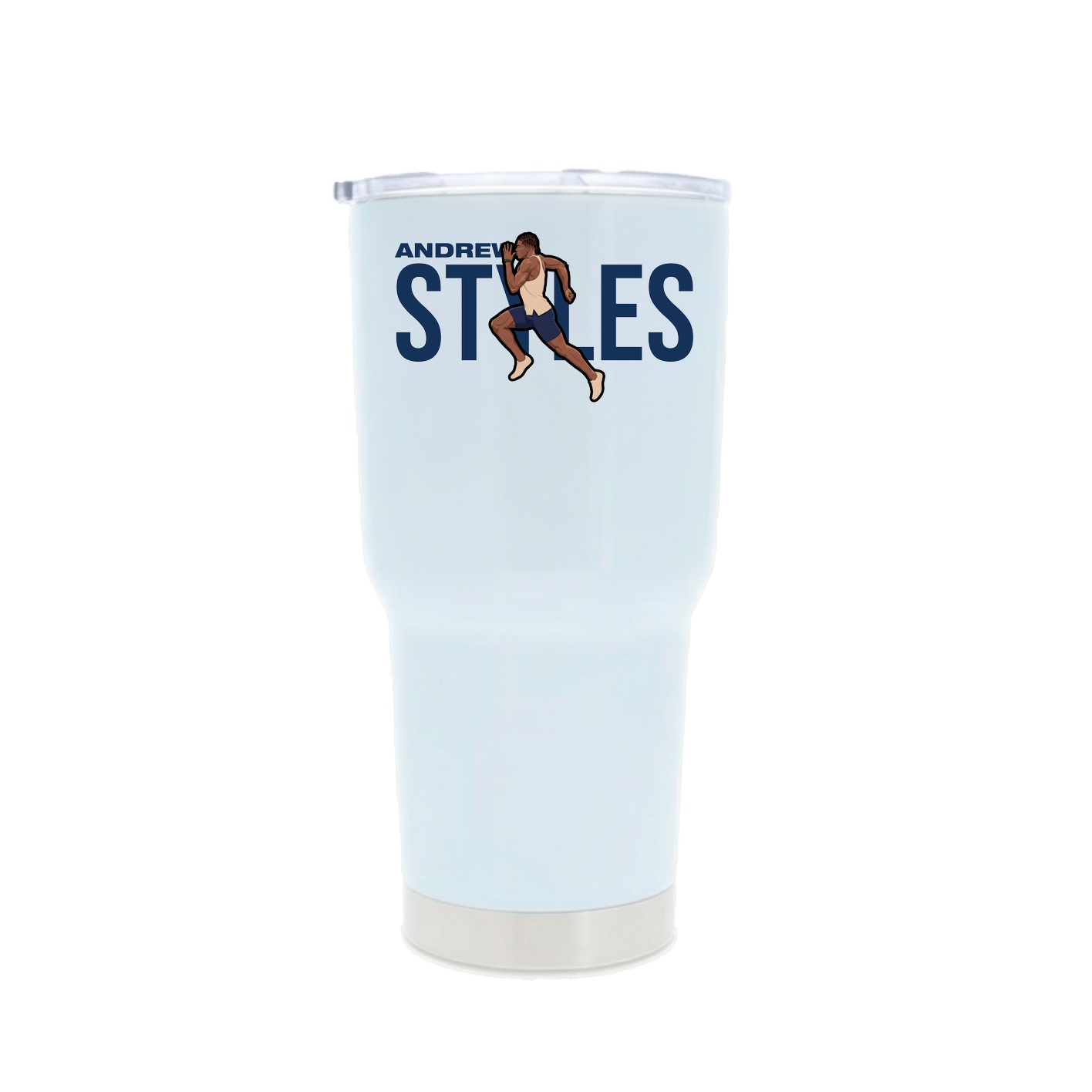 30oz Stainless Steel Tumbler — Player Name in White
