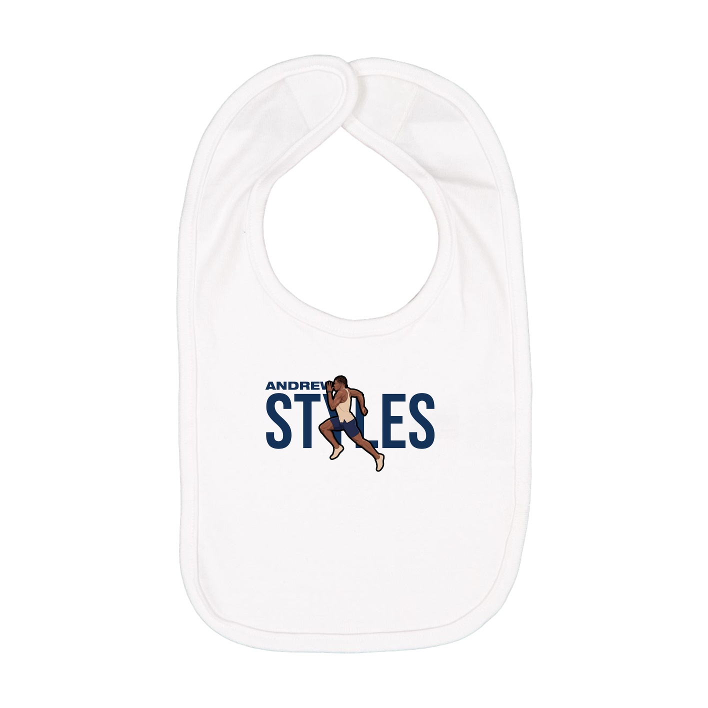 Infant Bib — Player Name in White
