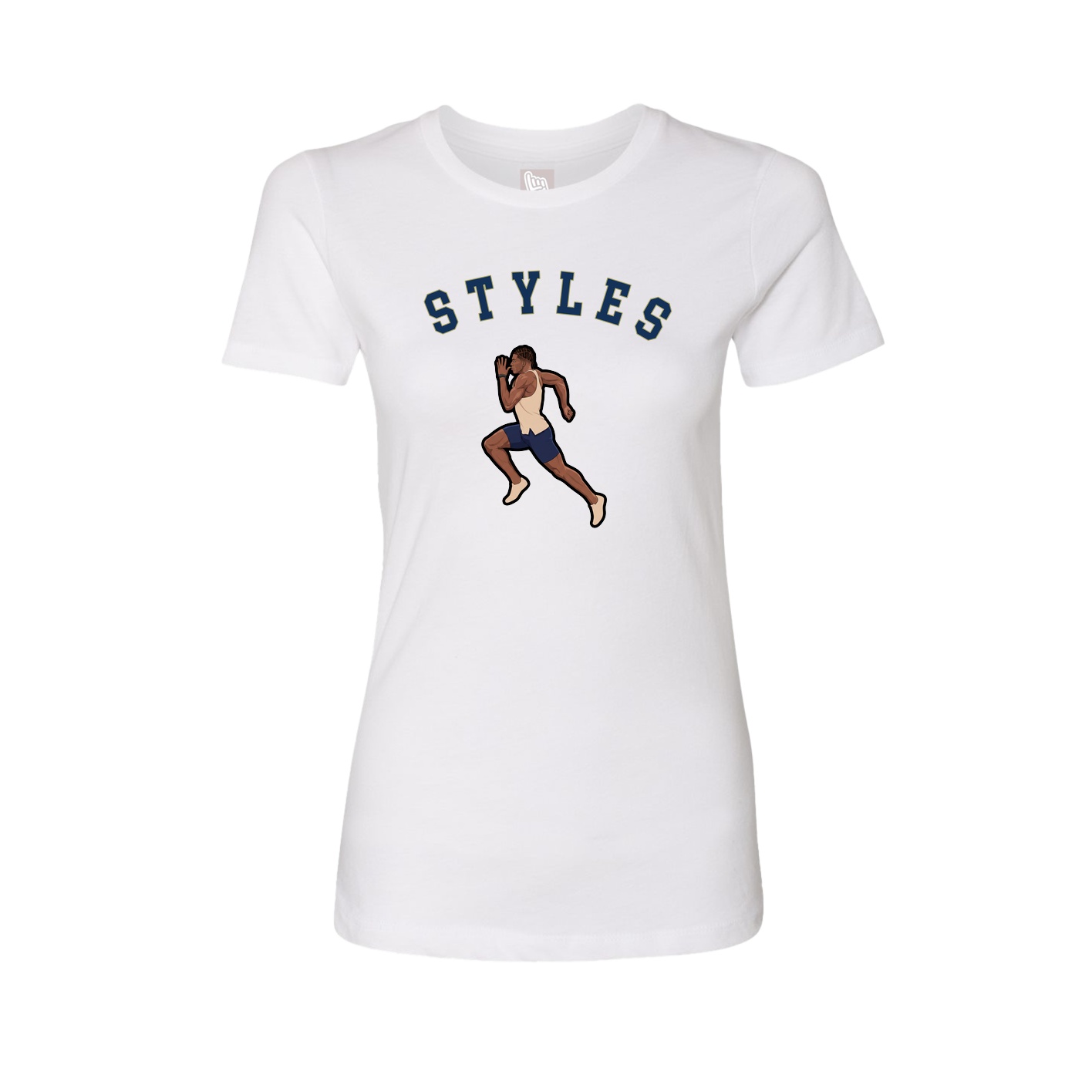 Fitted Women's Tee — Shirsey Arch in White