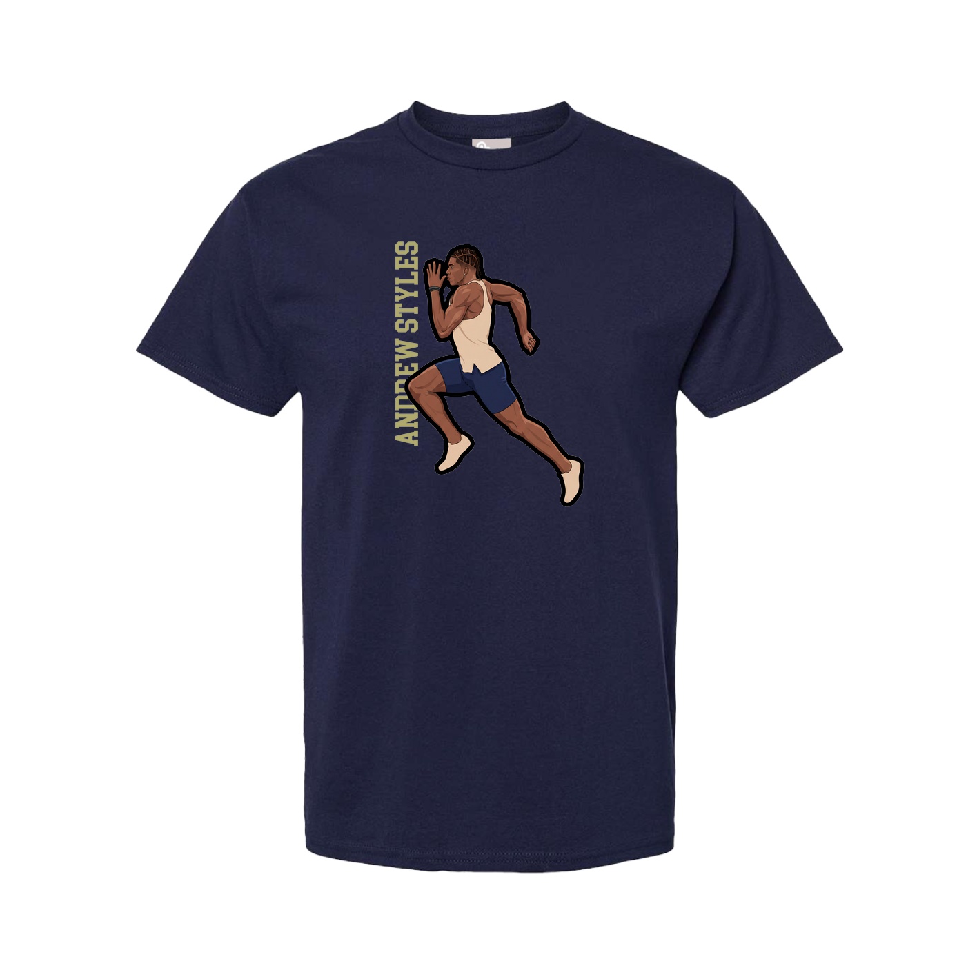 Tee — Name Vertical in Navy