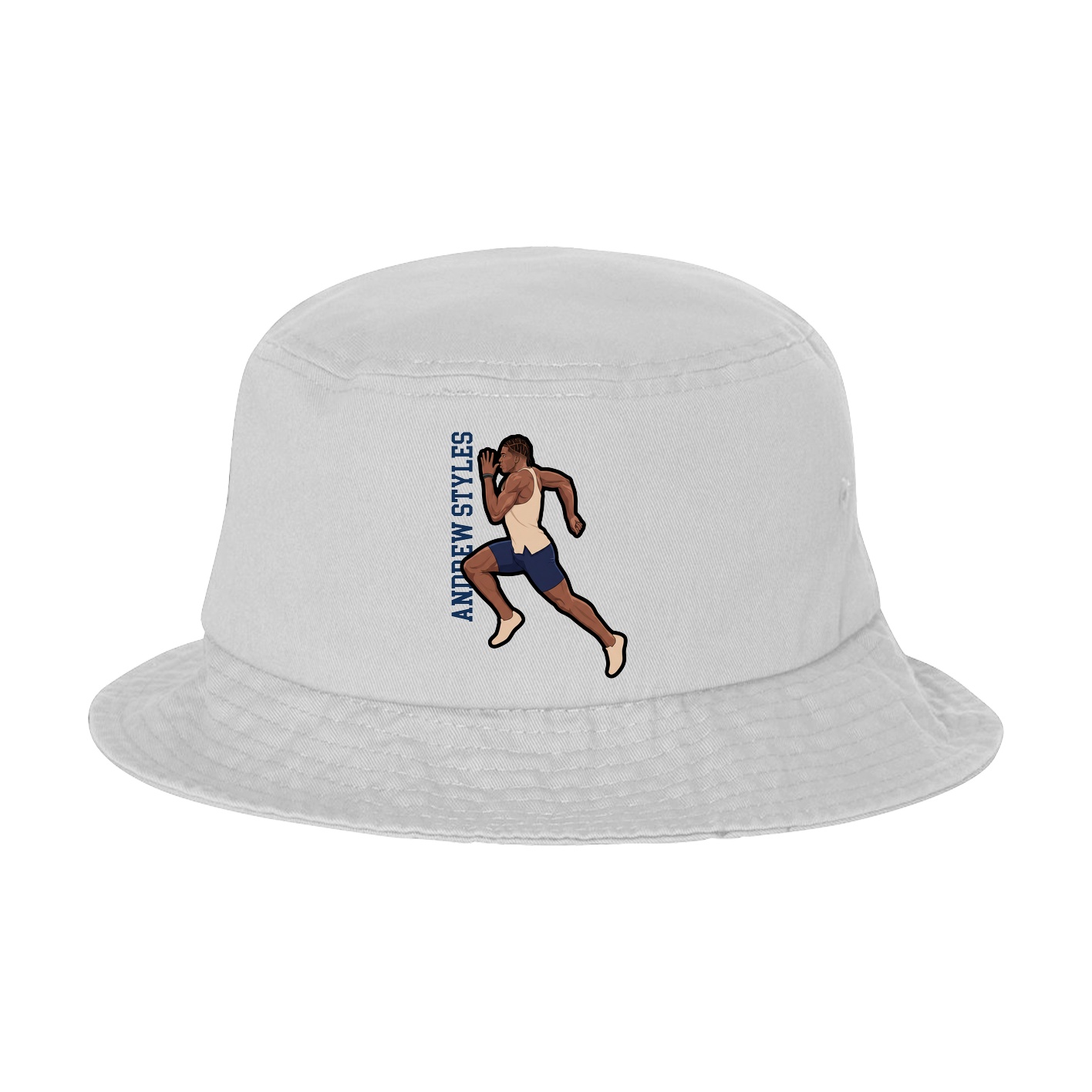 Bucket Cap — Name Vertical in White