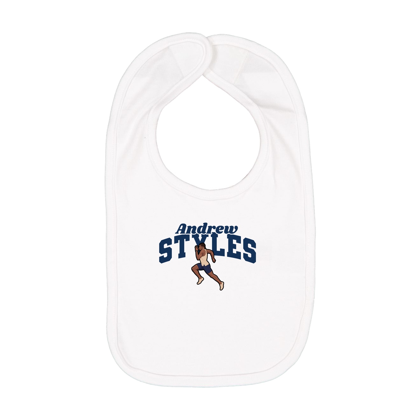 Infant Bib — Signature Arch in White