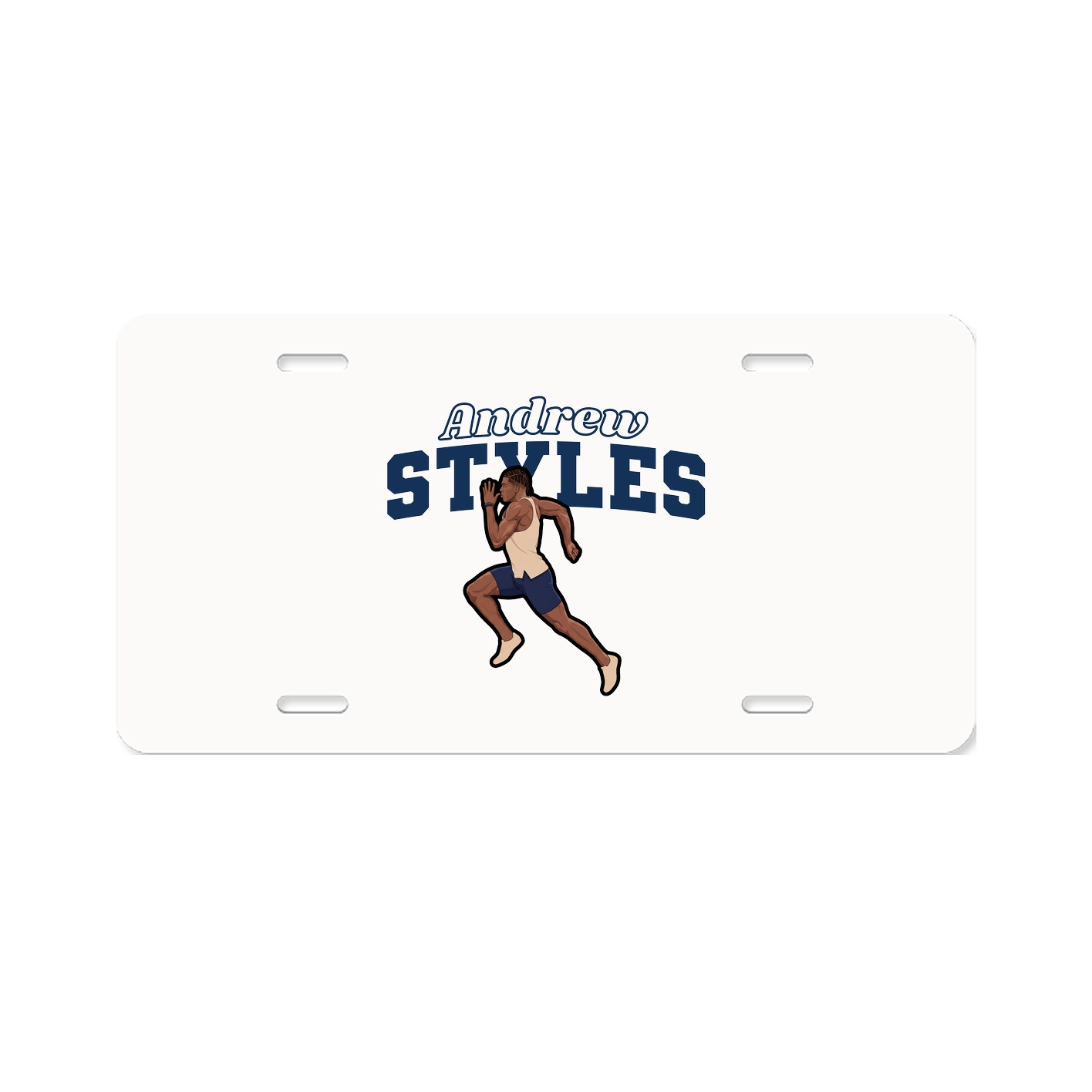 License Plate — Name Arch in Classic