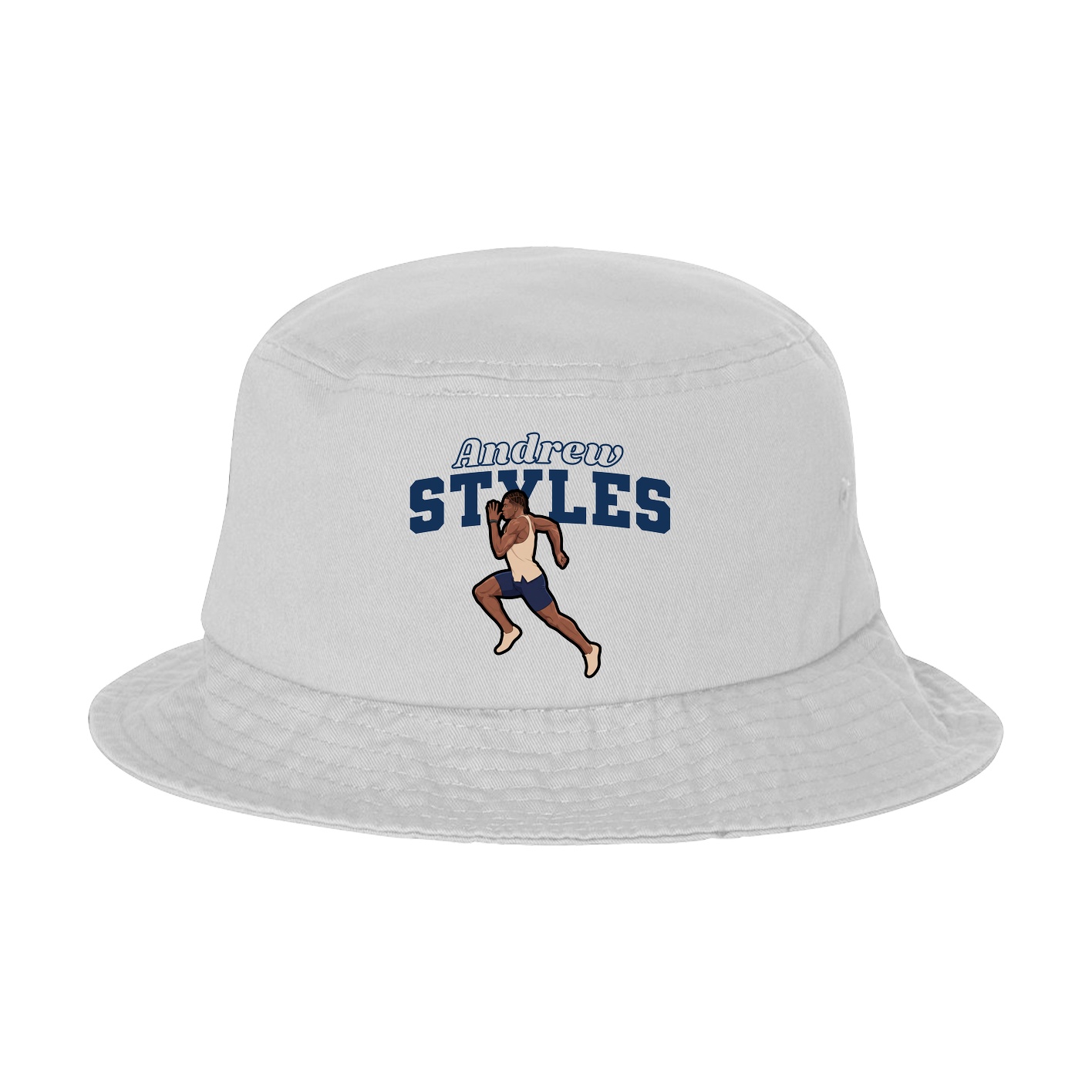 Bucket Cap — Name Arch in White