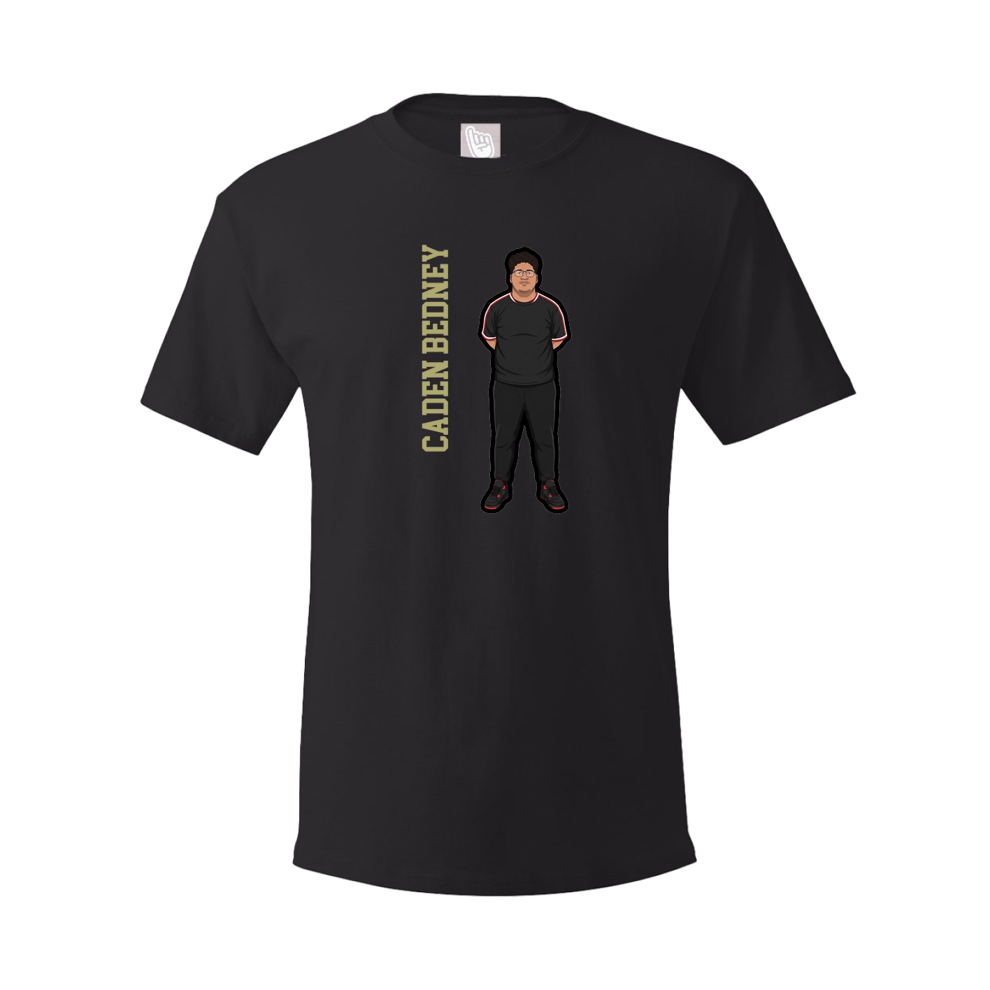 Tee — Name Vertical in Black