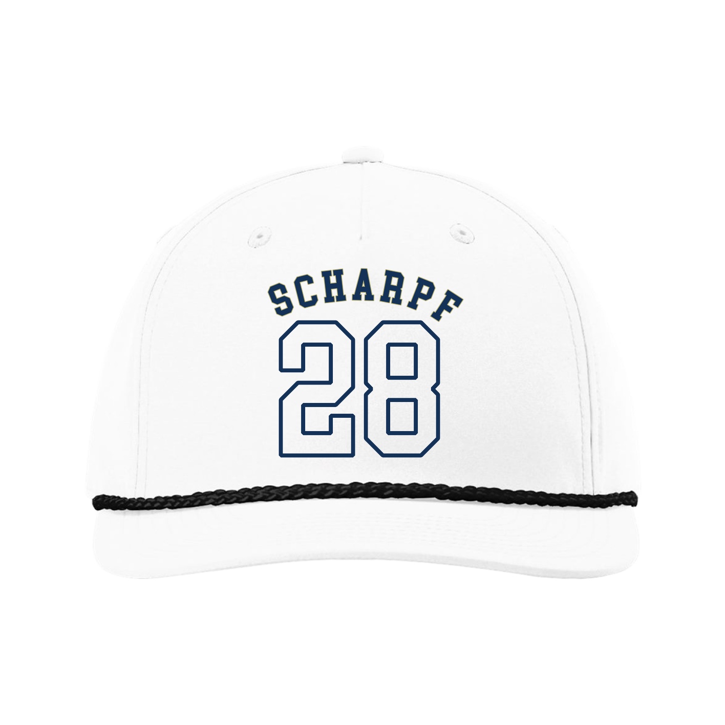 Five-Panel Classic Rope Cap — Shirsey Arch in White