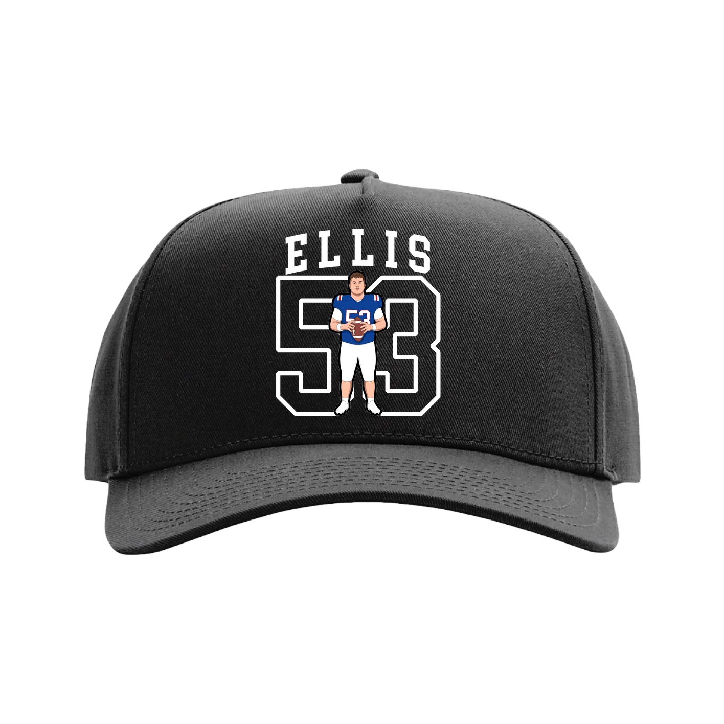 Full Fabric Five-Panel Champ Cap — Shirsey in Black