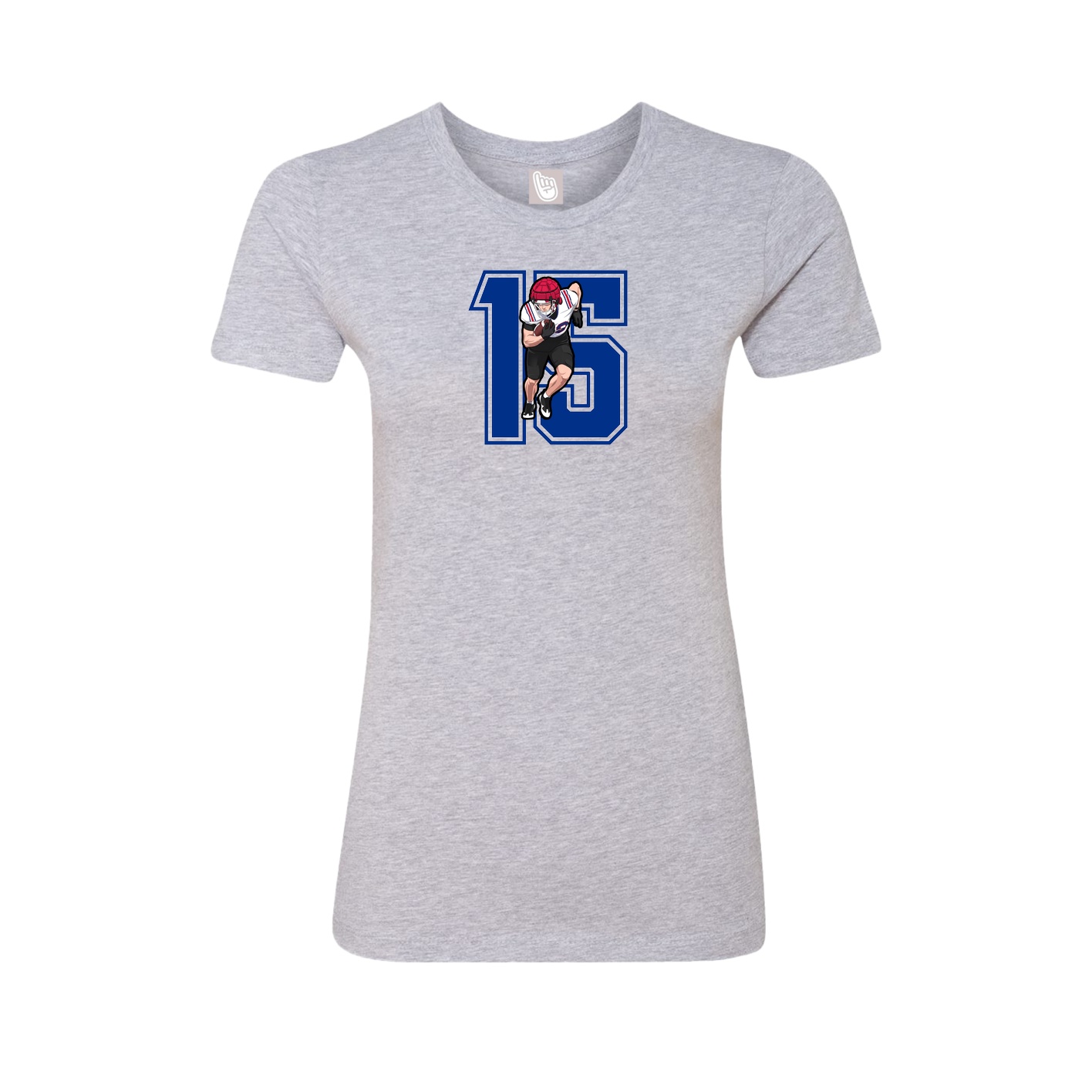 Fitted Women's Tee — Number in Grey
