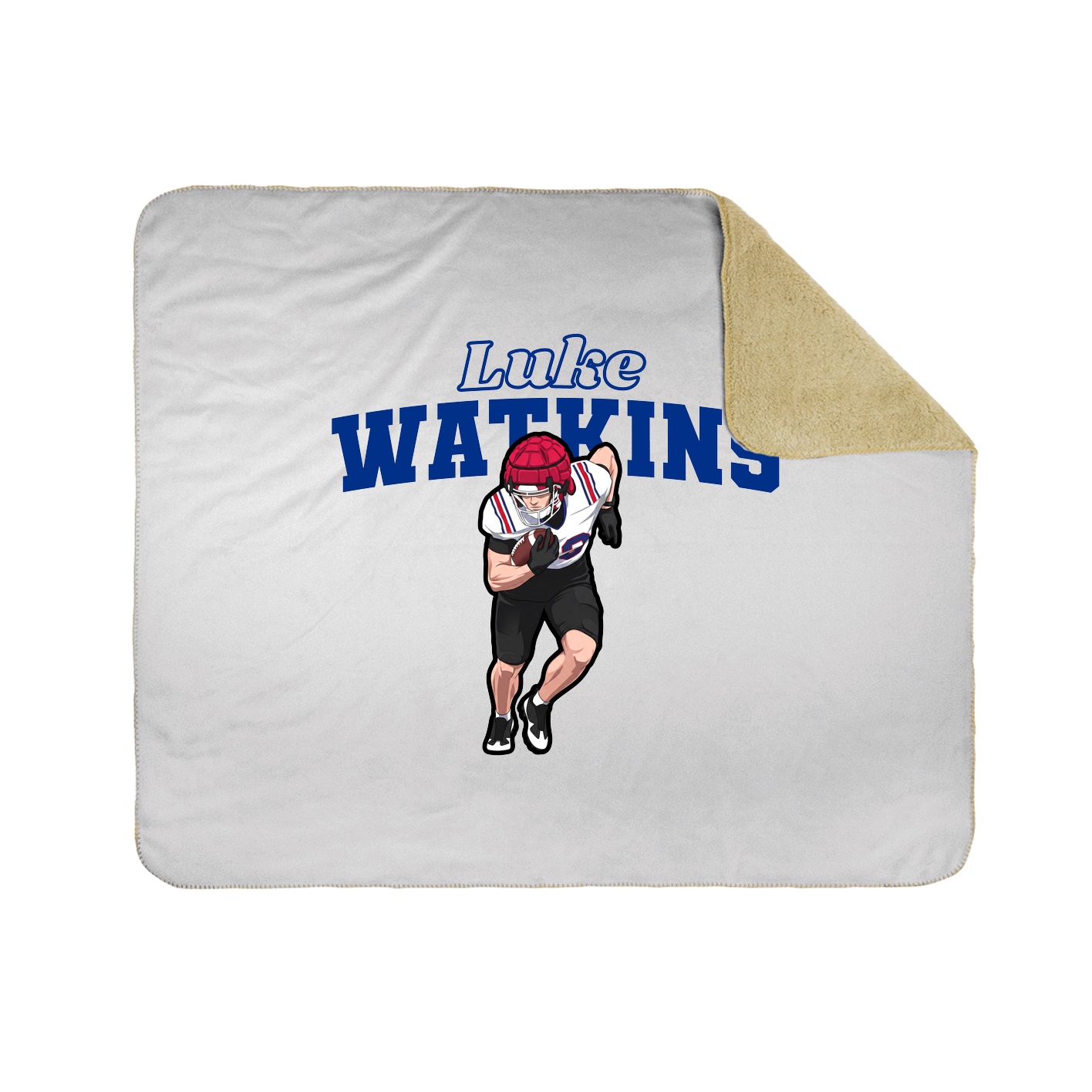 Throw Blanket — Name Arch in White