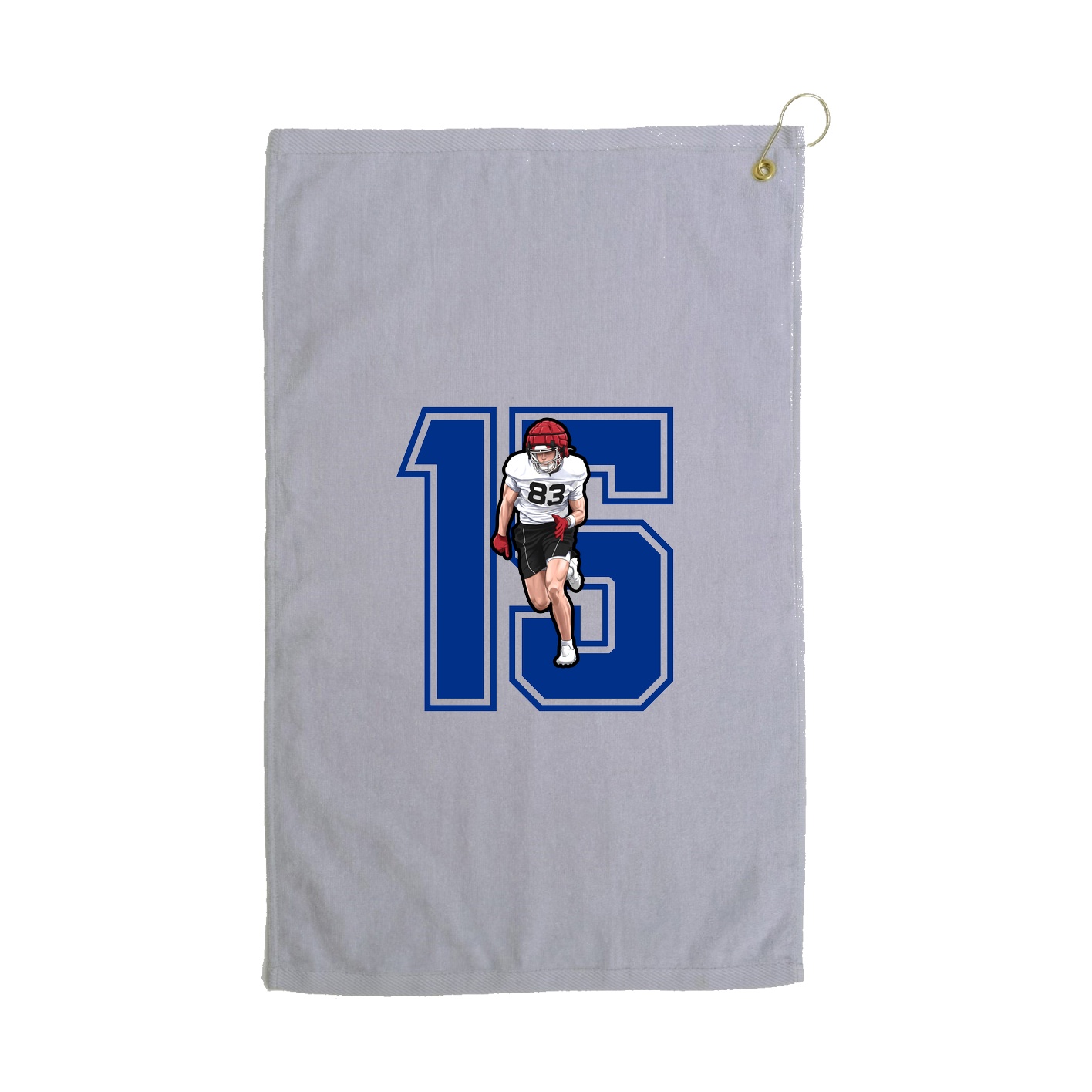 Golf Towel — Number in Grey