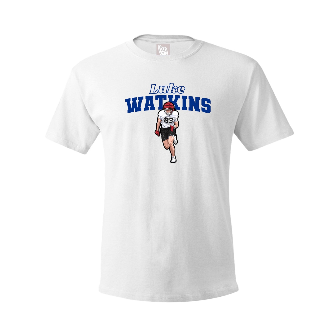 Youth Tee — Name Arch in White