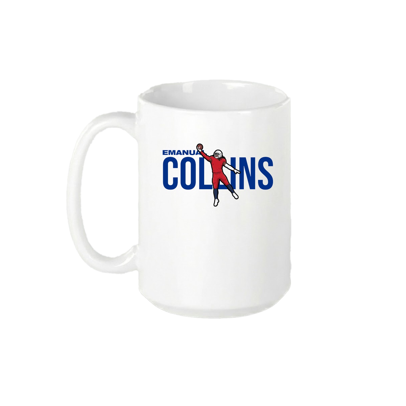 15oz Coffee Mug — Player Name in White
