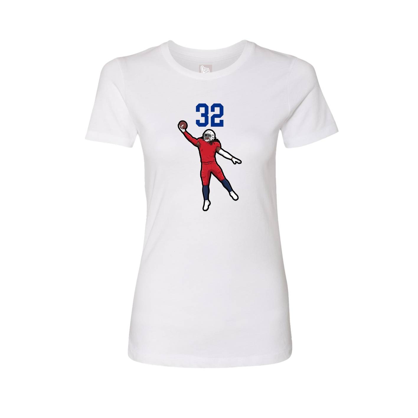 Womens Tee — Number Top in White