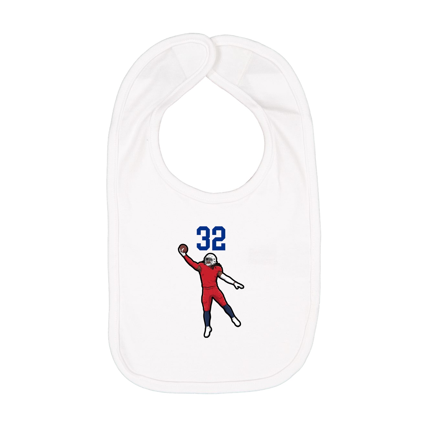 Infant Bib — Number Top in White