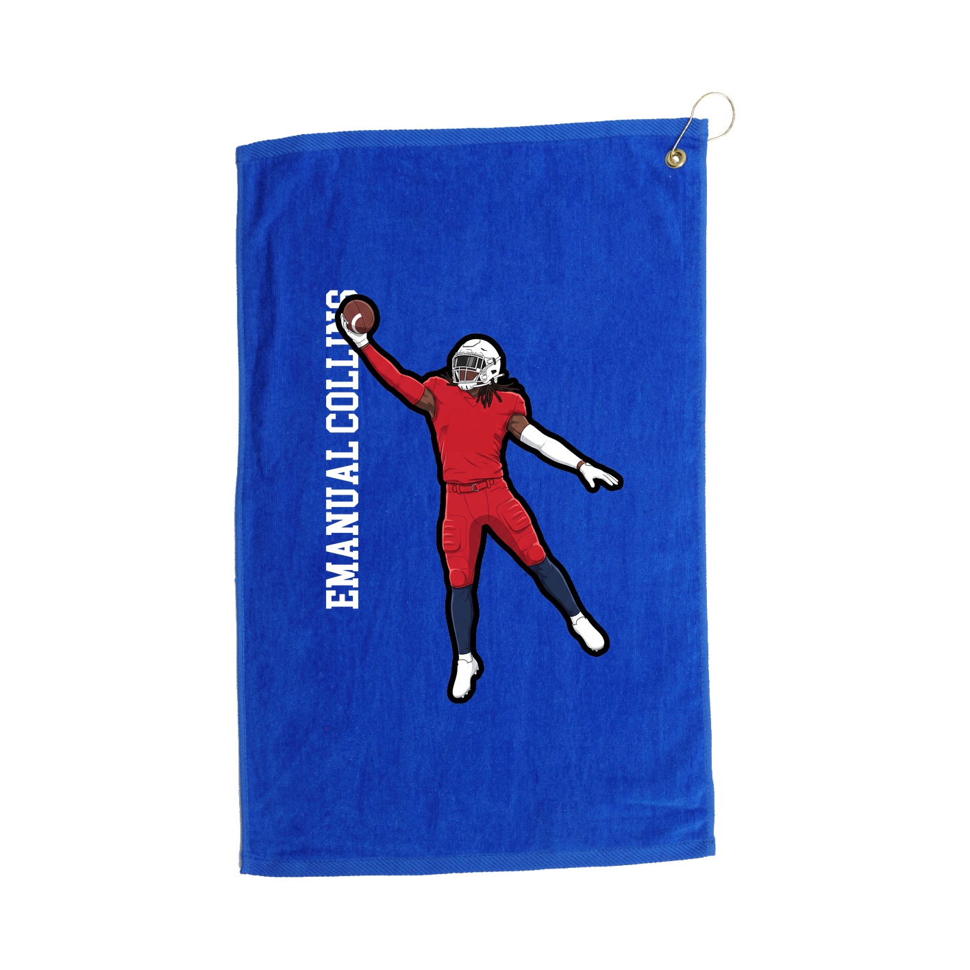 Golf Towel — Name Vertical in Royal