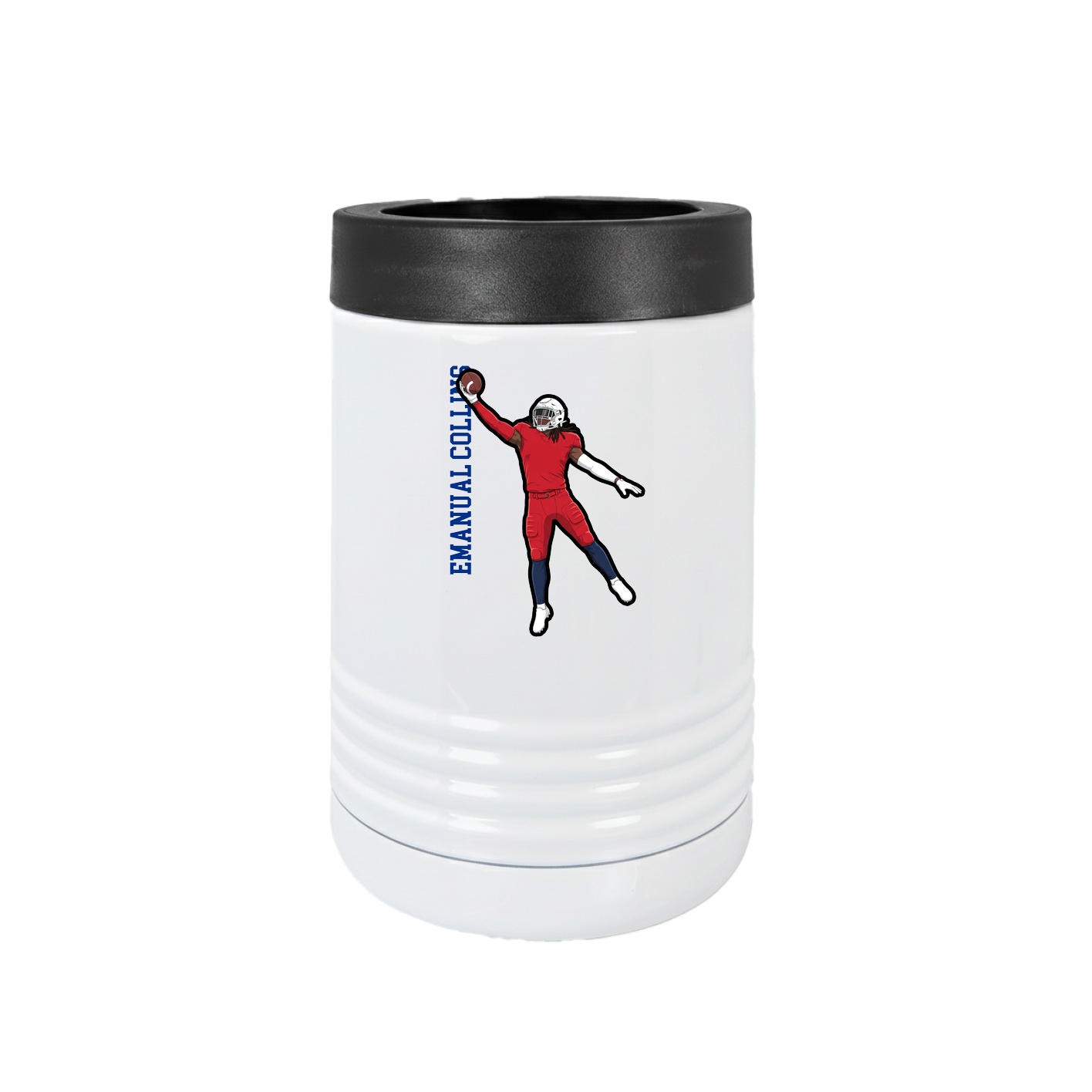 Beverage Holder — Name Vertical in White