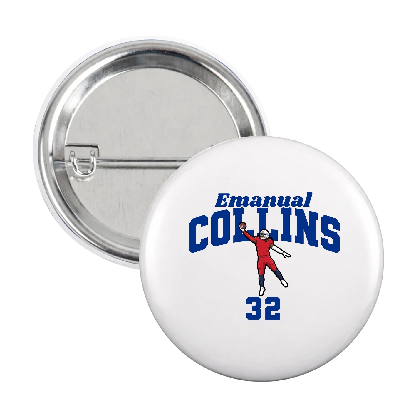 Game Day Button — Signature Arch in White