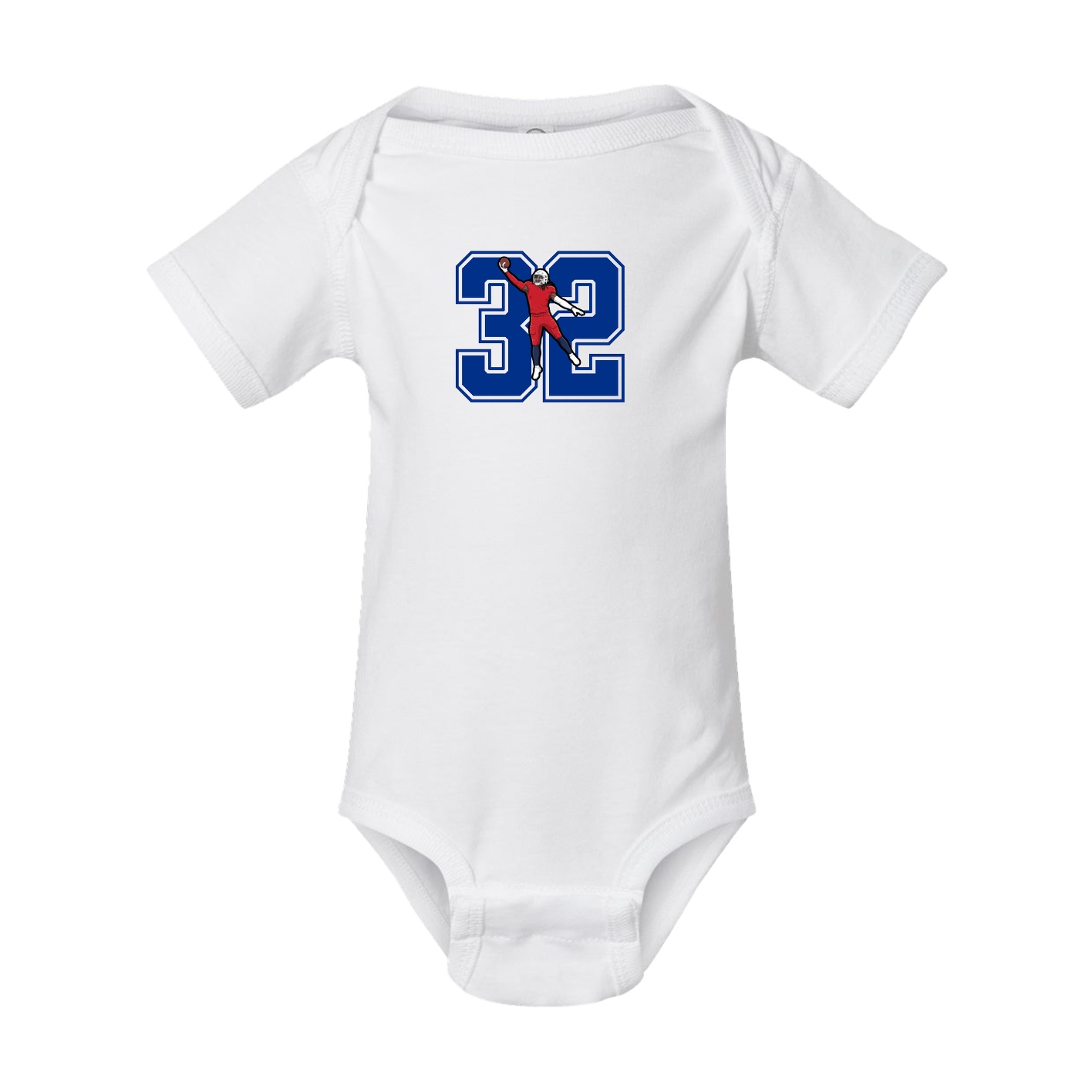 Baby Onesie — Number in White