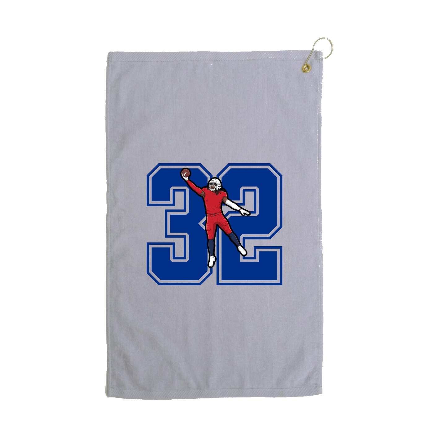 Golf Towel — Number in Grey