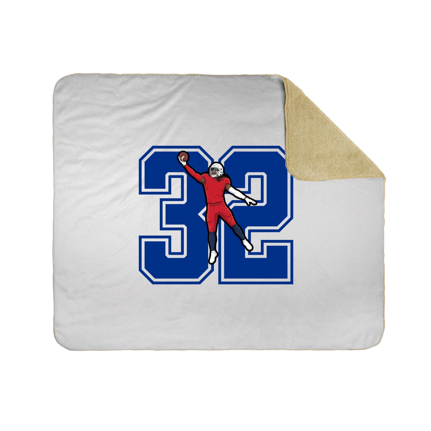 Throw Blanket — Number in White