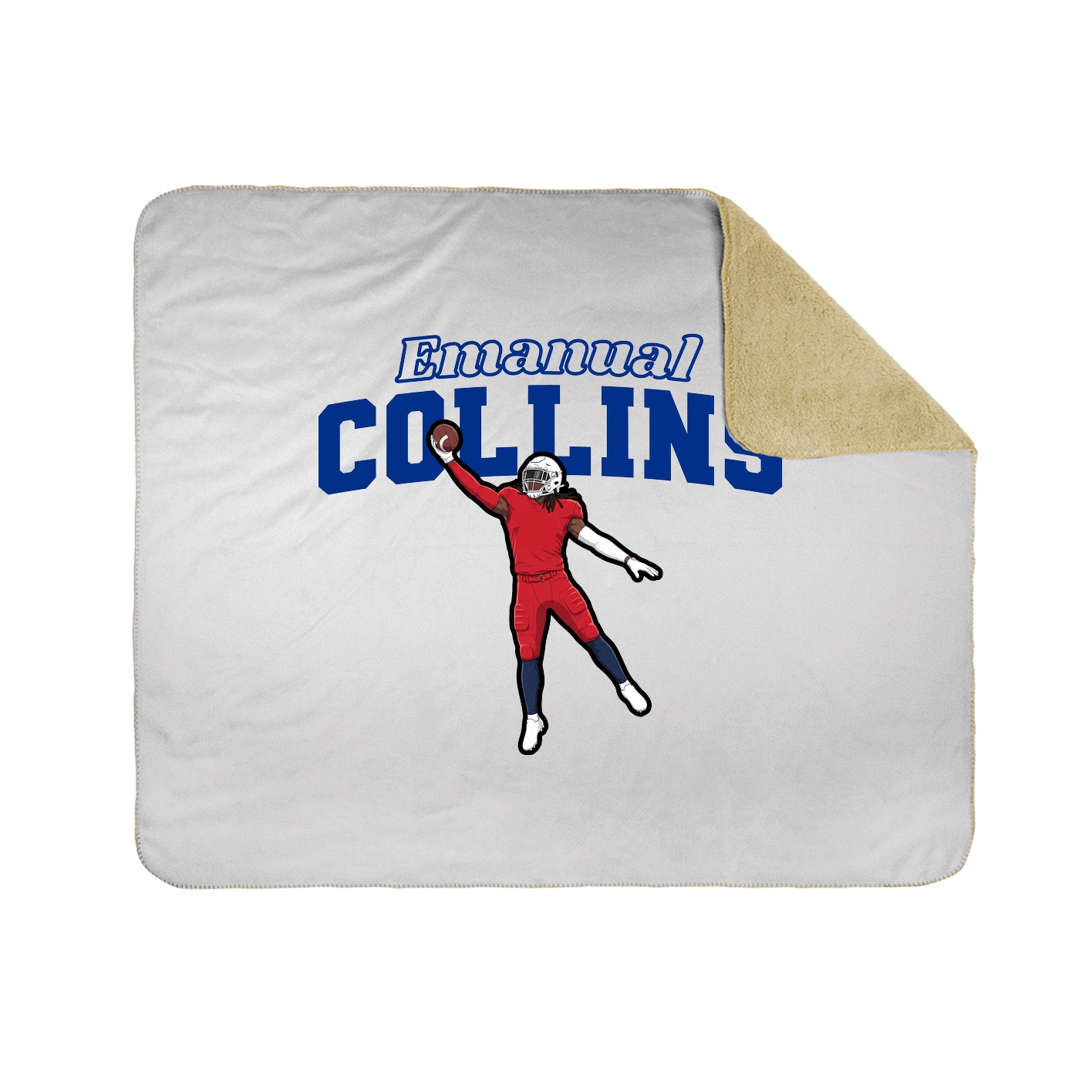 Throw Blanket — Name Arch in White