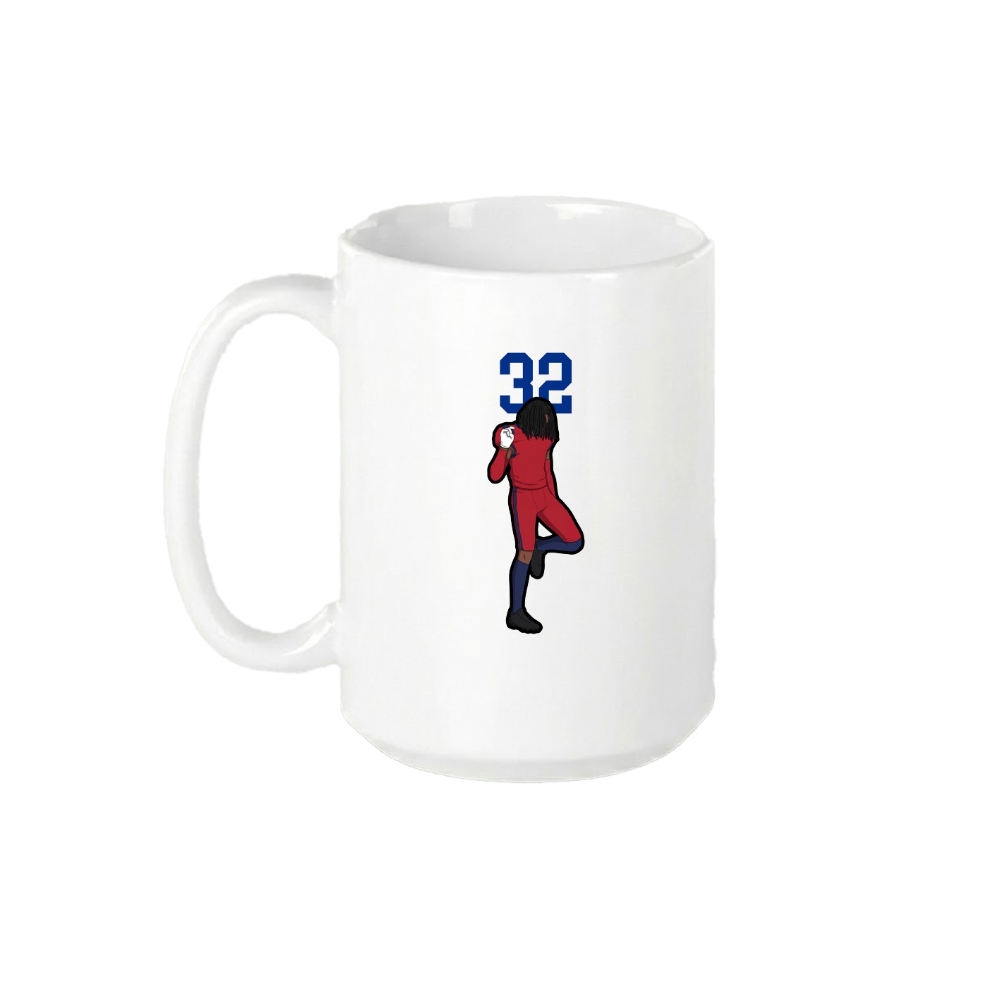 15oz Coffee Mug — Number Top in White