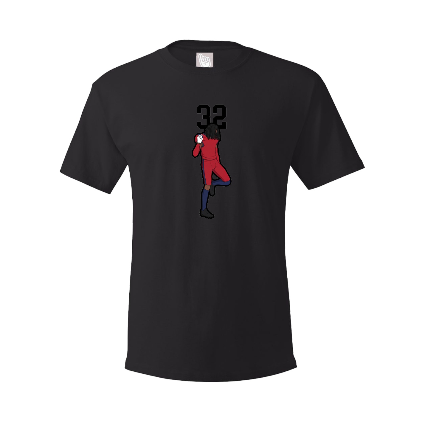 Youth Tee — Number Top in Black