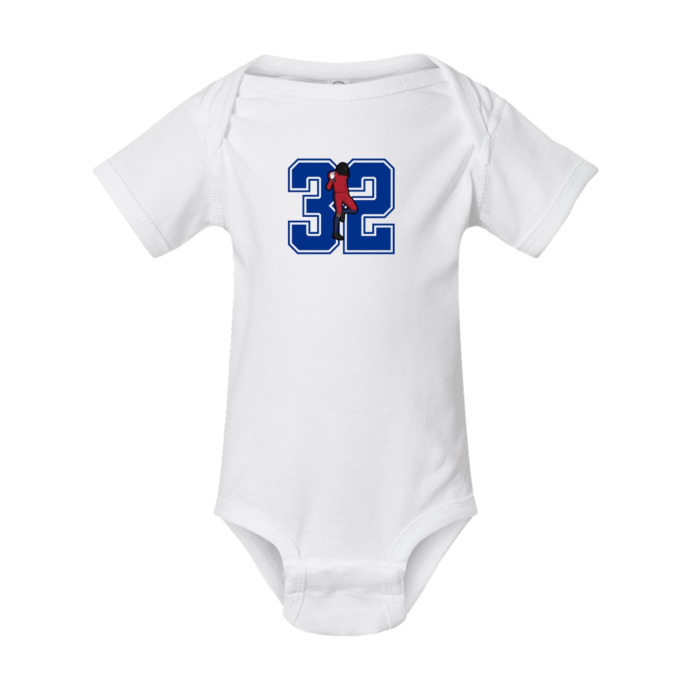 Baby Onesie — Number in White