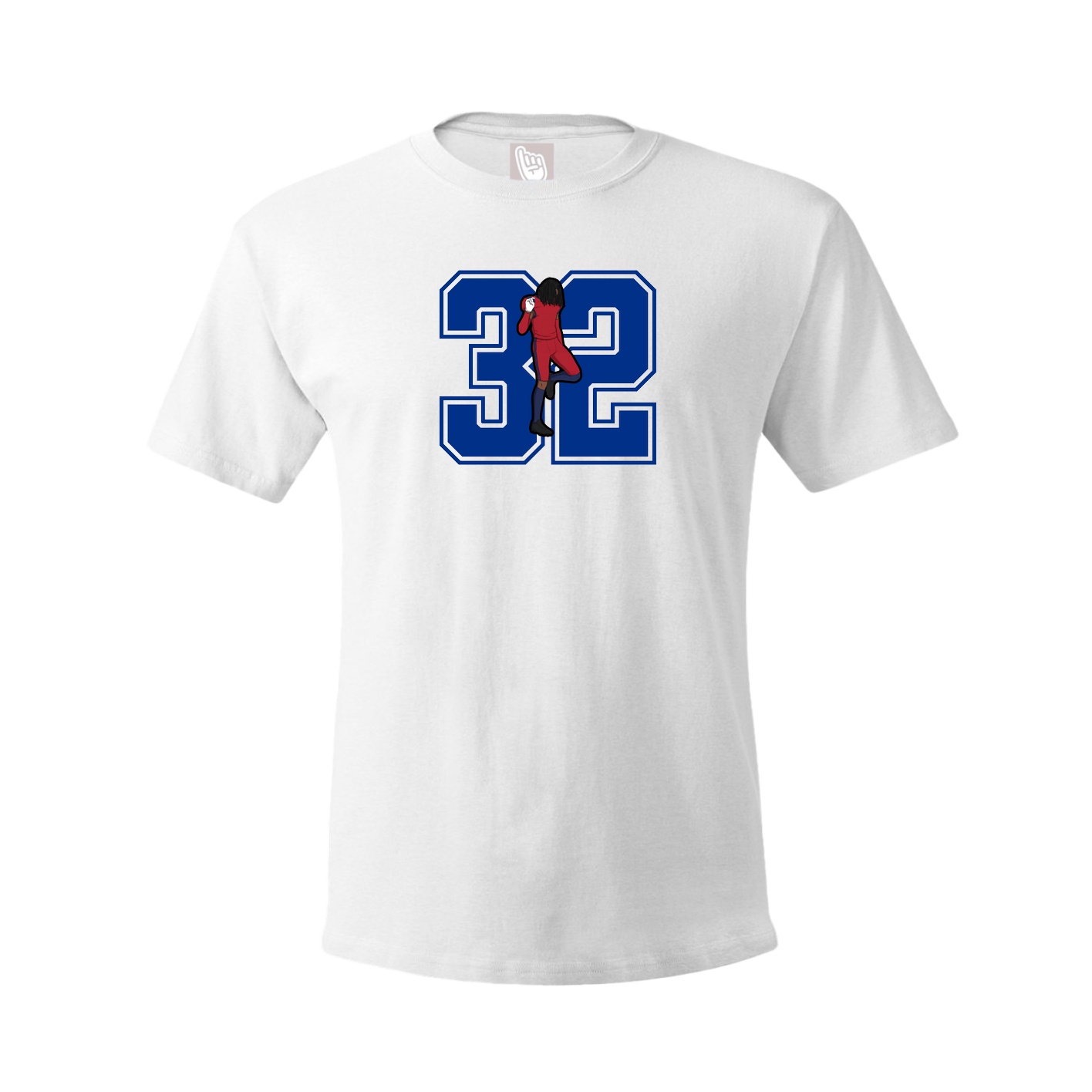 Youth Tee — Number in White