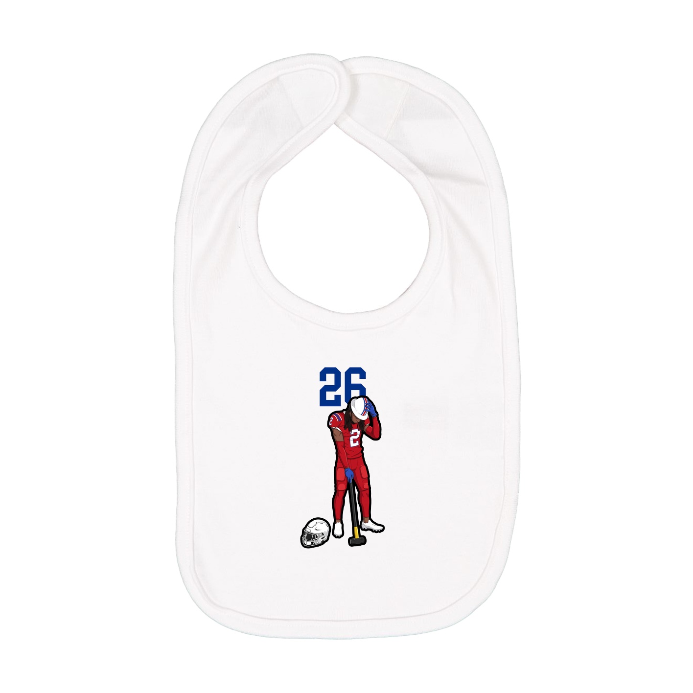Infant Bib — Number Top in White