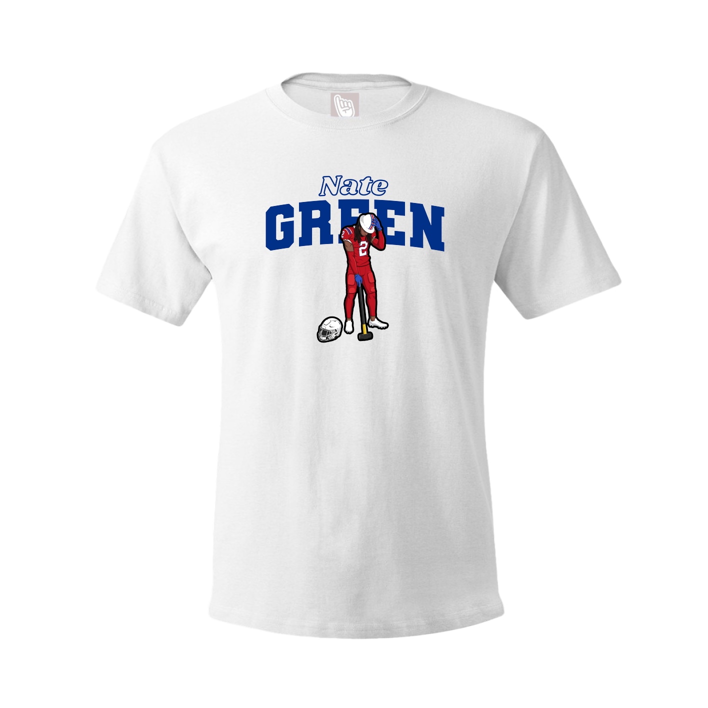 Youth Tee — Name Arch in White