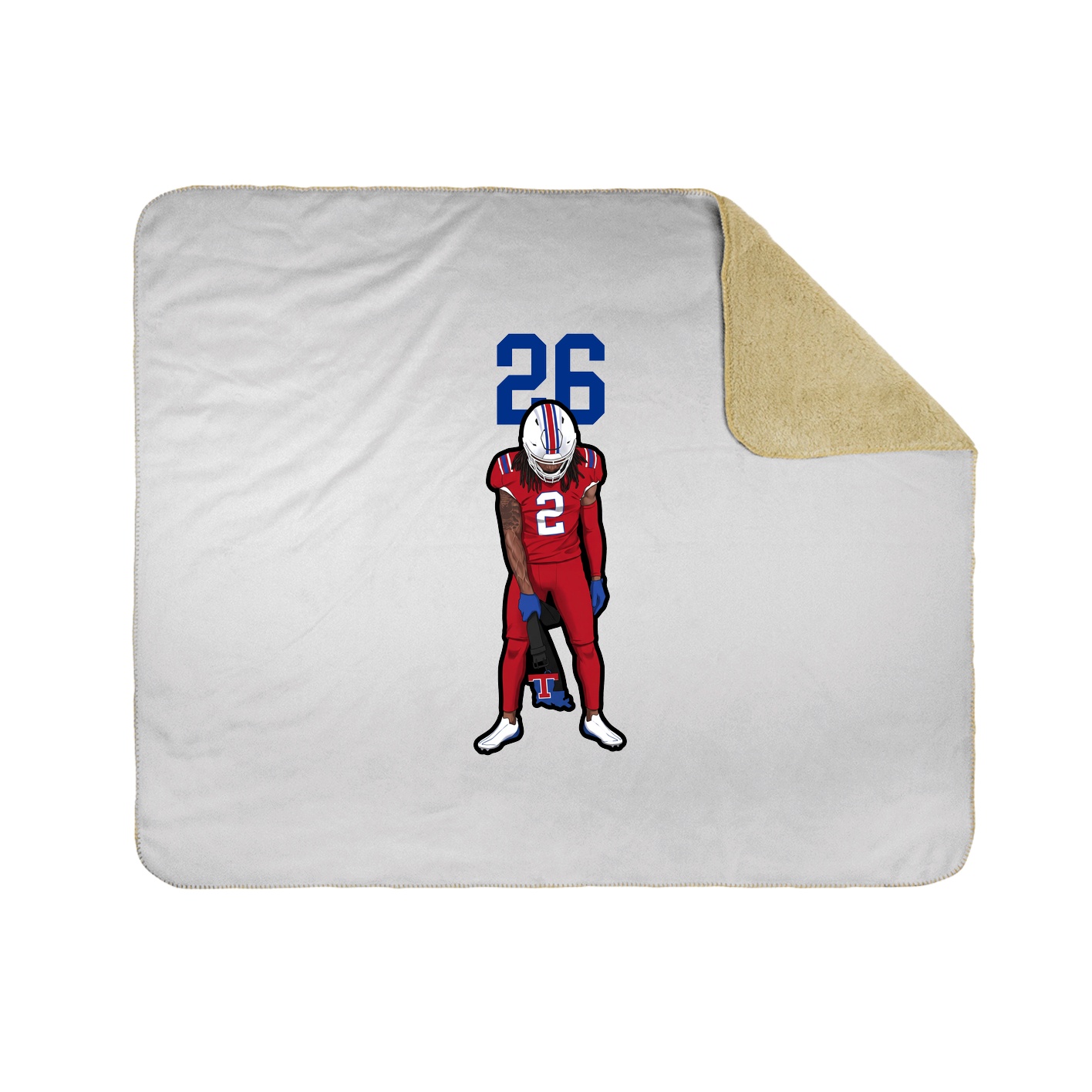 Throw Blanket — Number Top in White